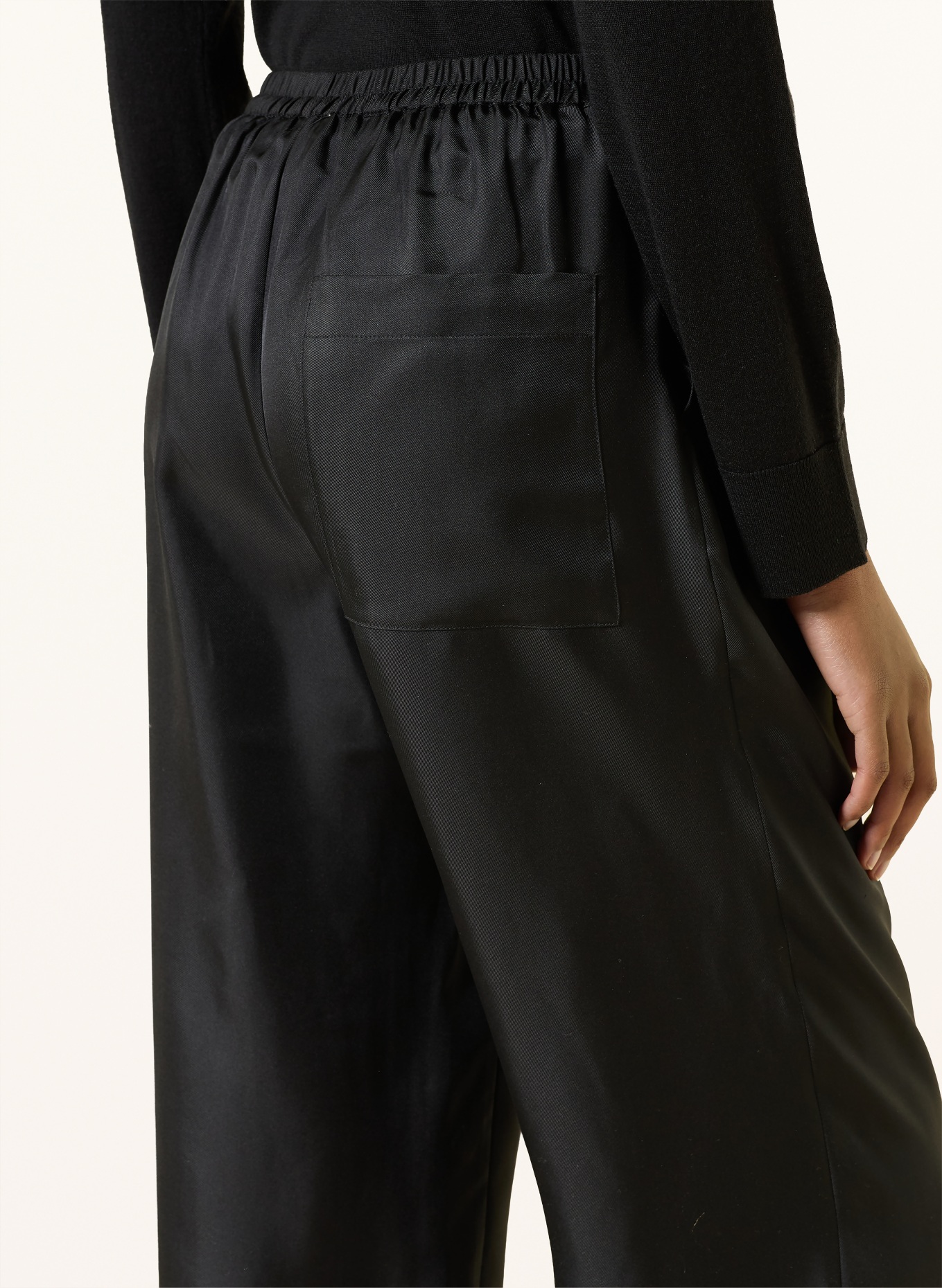 LOULOU DE SAISON Seidenhose ALERA: SCHWARZ