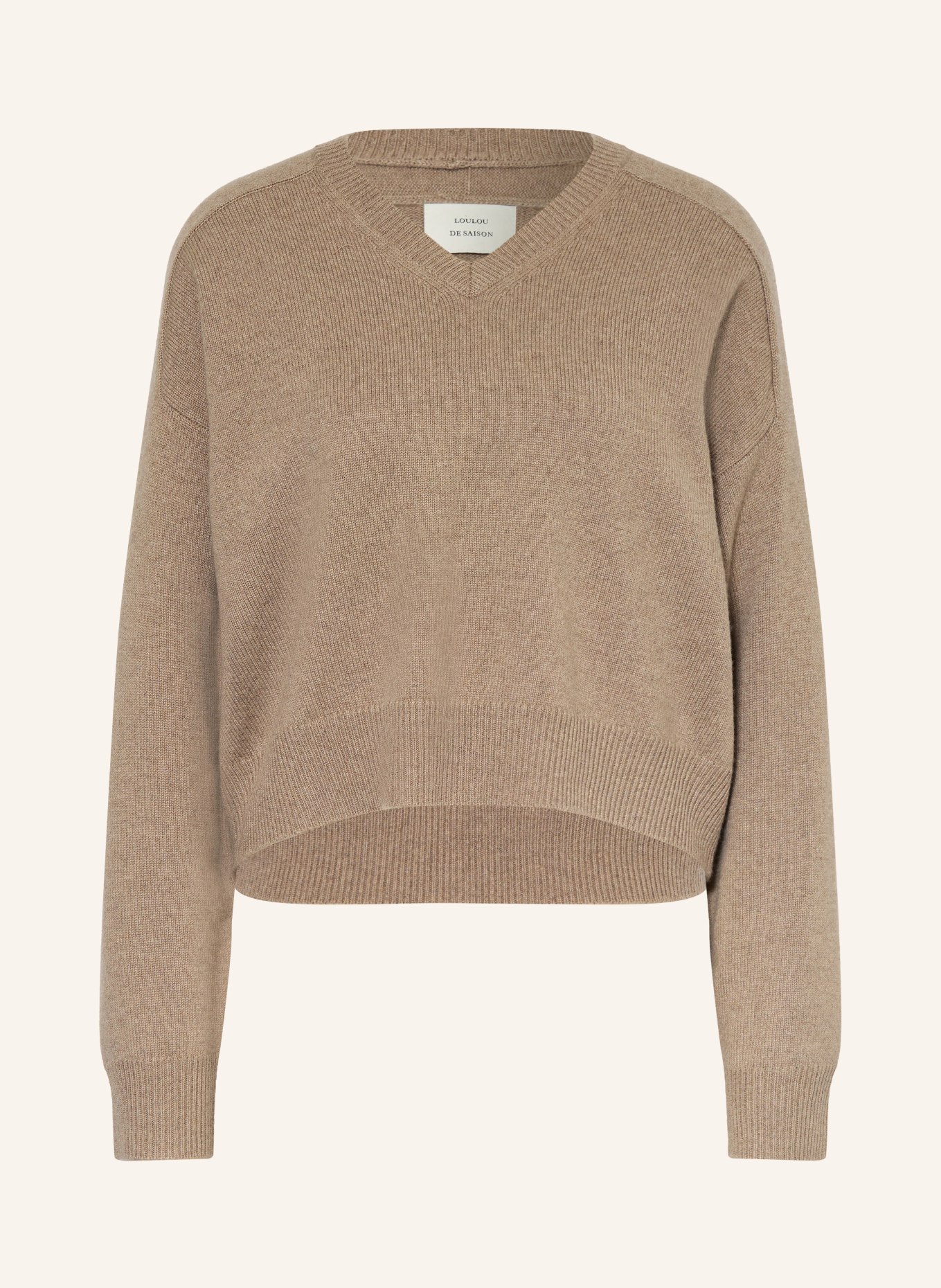 LOULOU DE SAISON ANZOR cashmere sweater: TAUPE