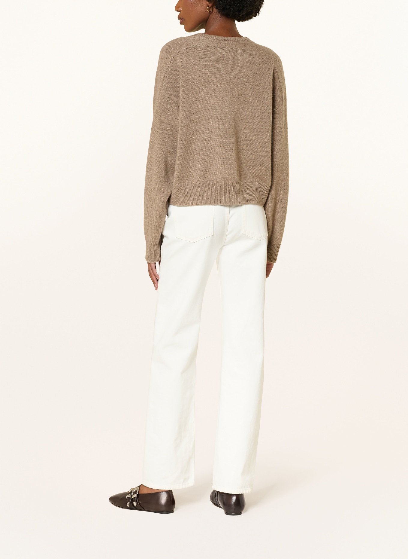LOULOU DE SAISON ANZOR cashmere sweater: TAUPE