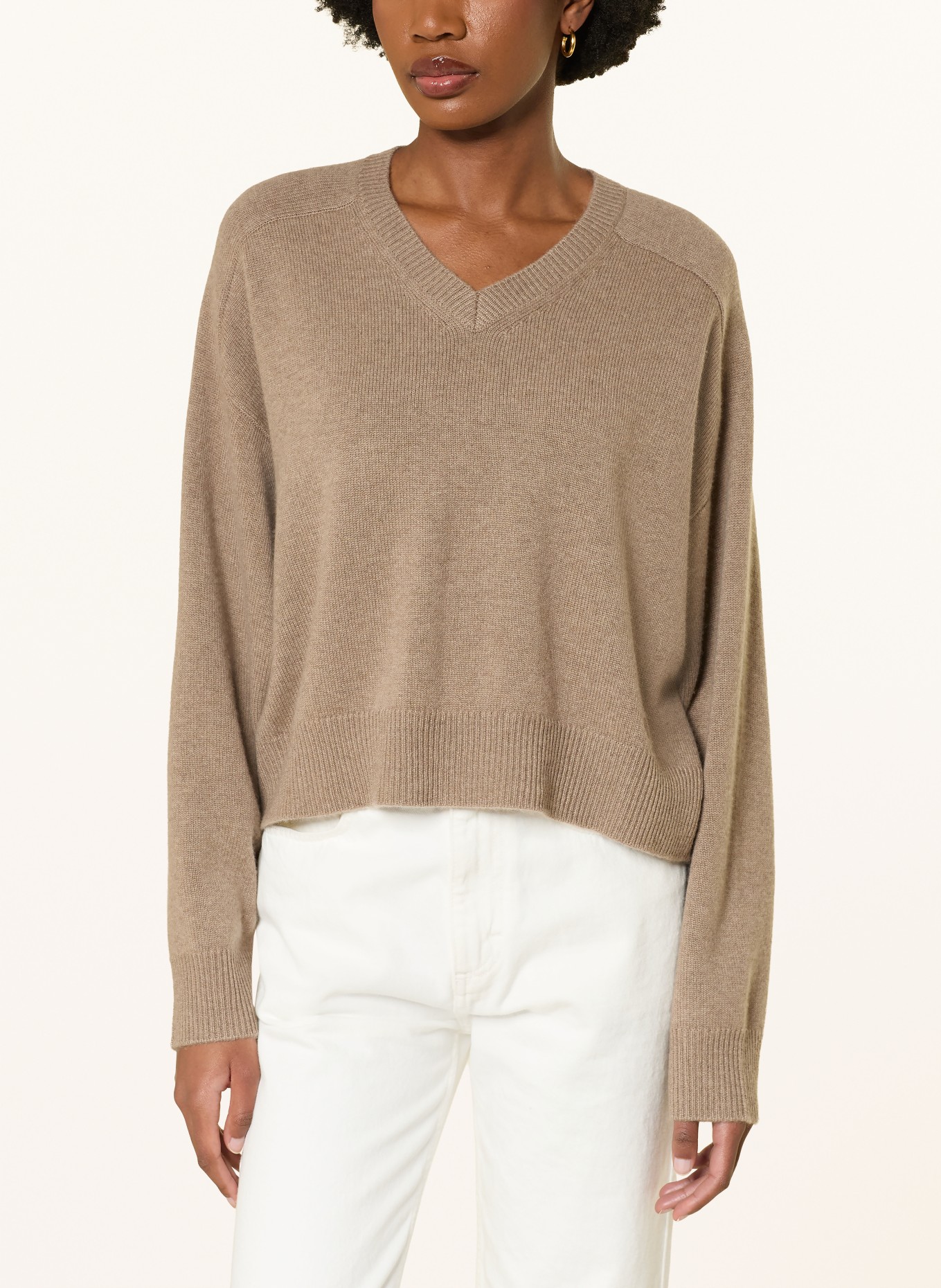 LOULOU DE SAISON ANZOR cashmere sweater: TAUPE