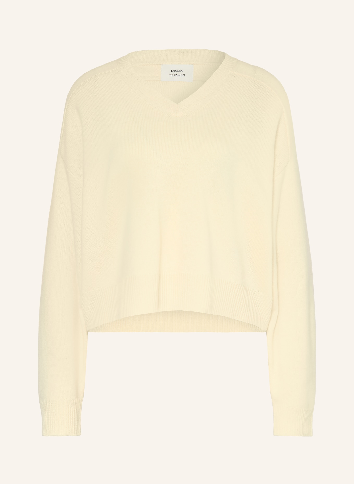 LOULOU DE SAISON Cashmere-Pullover ANZOR: HELLGELB