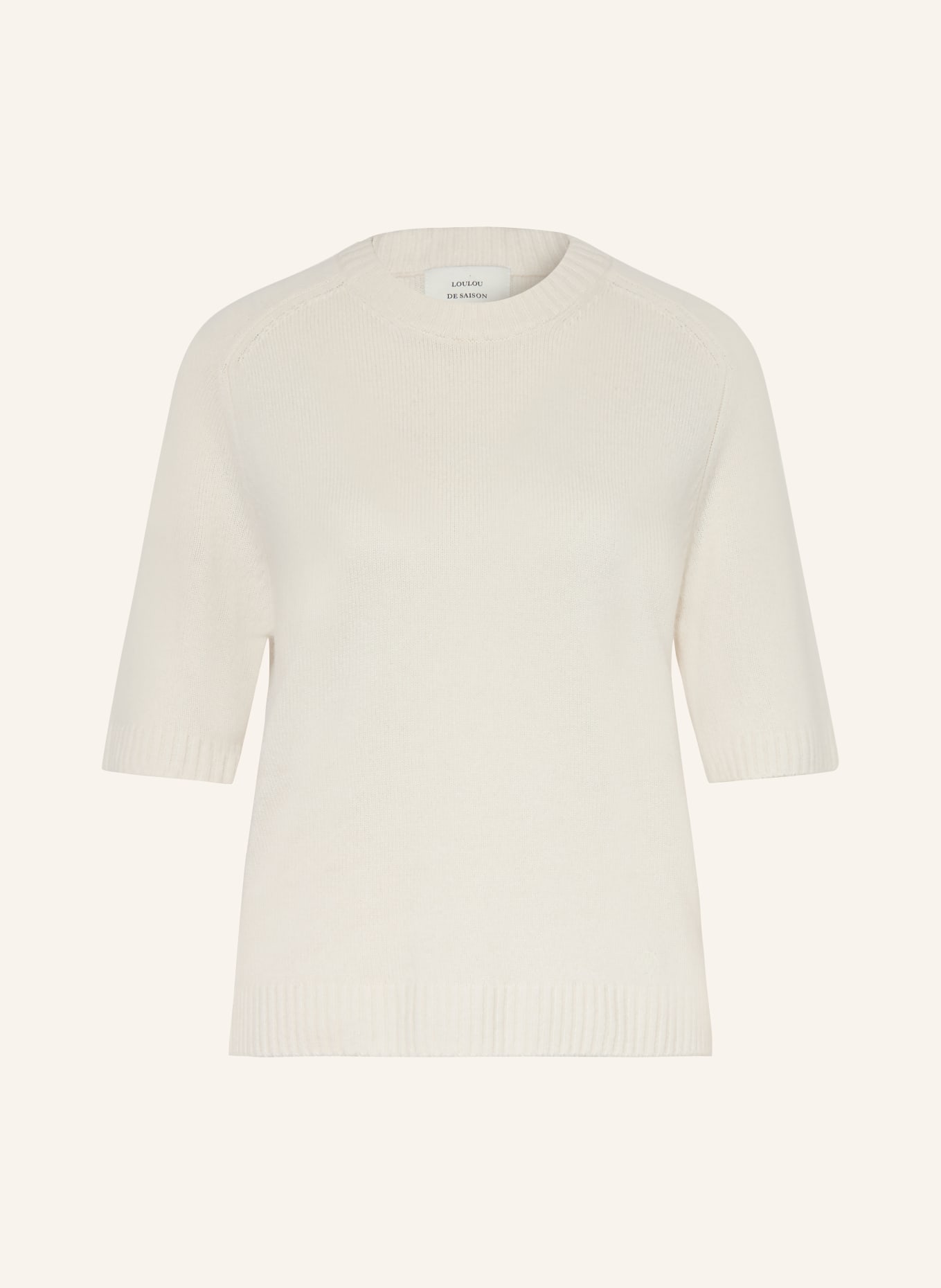 LOULOU DE SAISON Strickshirt DARA aus Cashmere: CREME