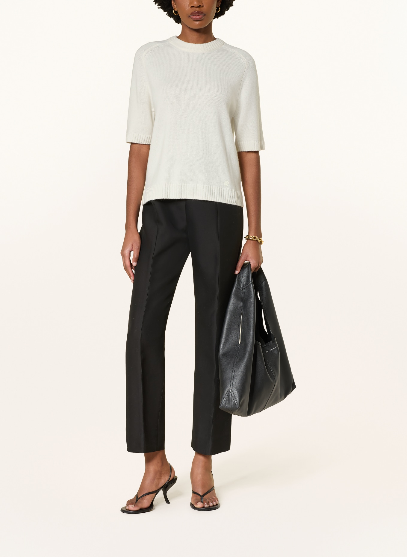 LOULOU DE SAISON Strickshirt DARA aus Cashmere: CREME