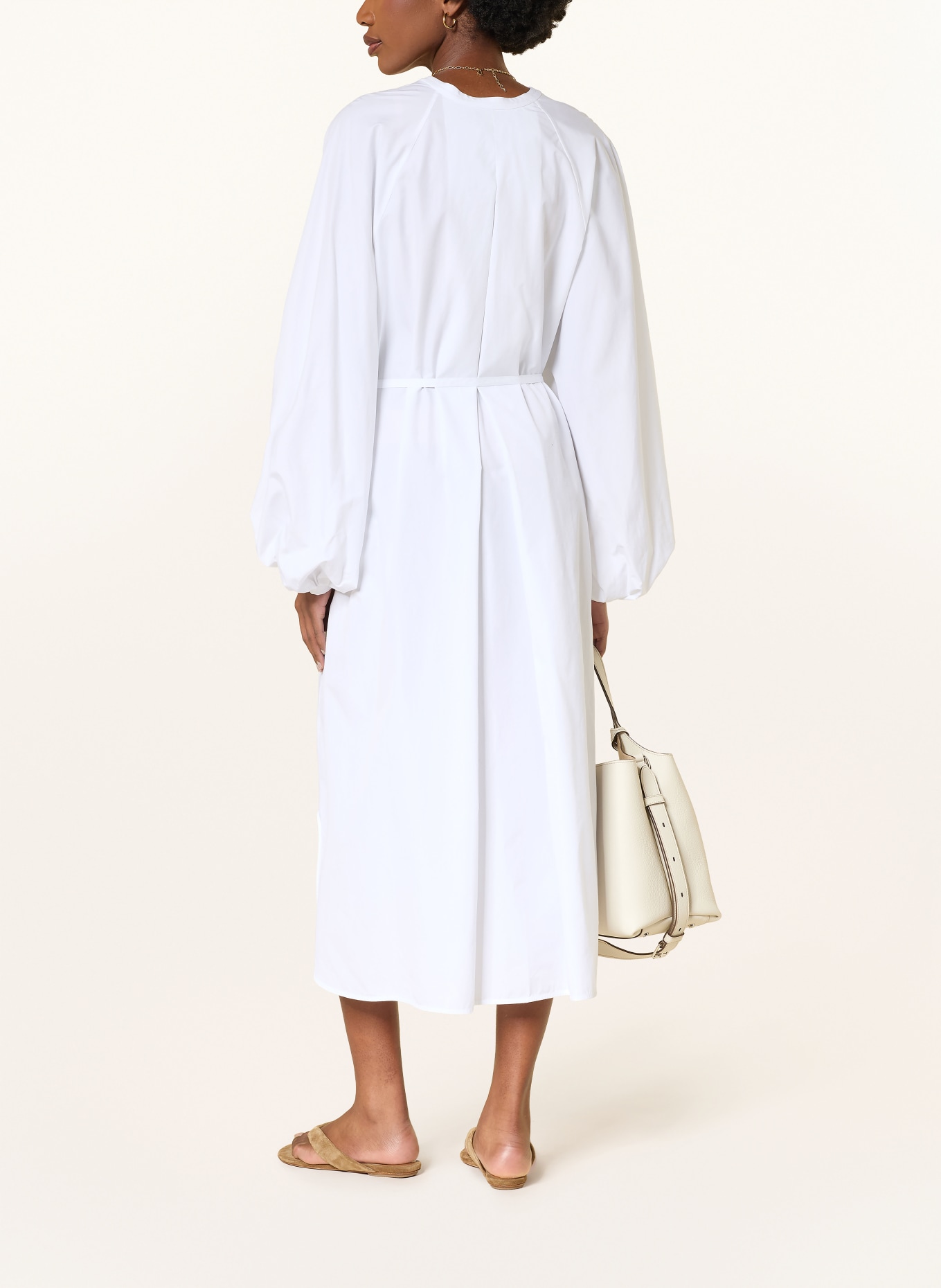 LOULOU DE SAISON VITTI shirt dress: WHITE