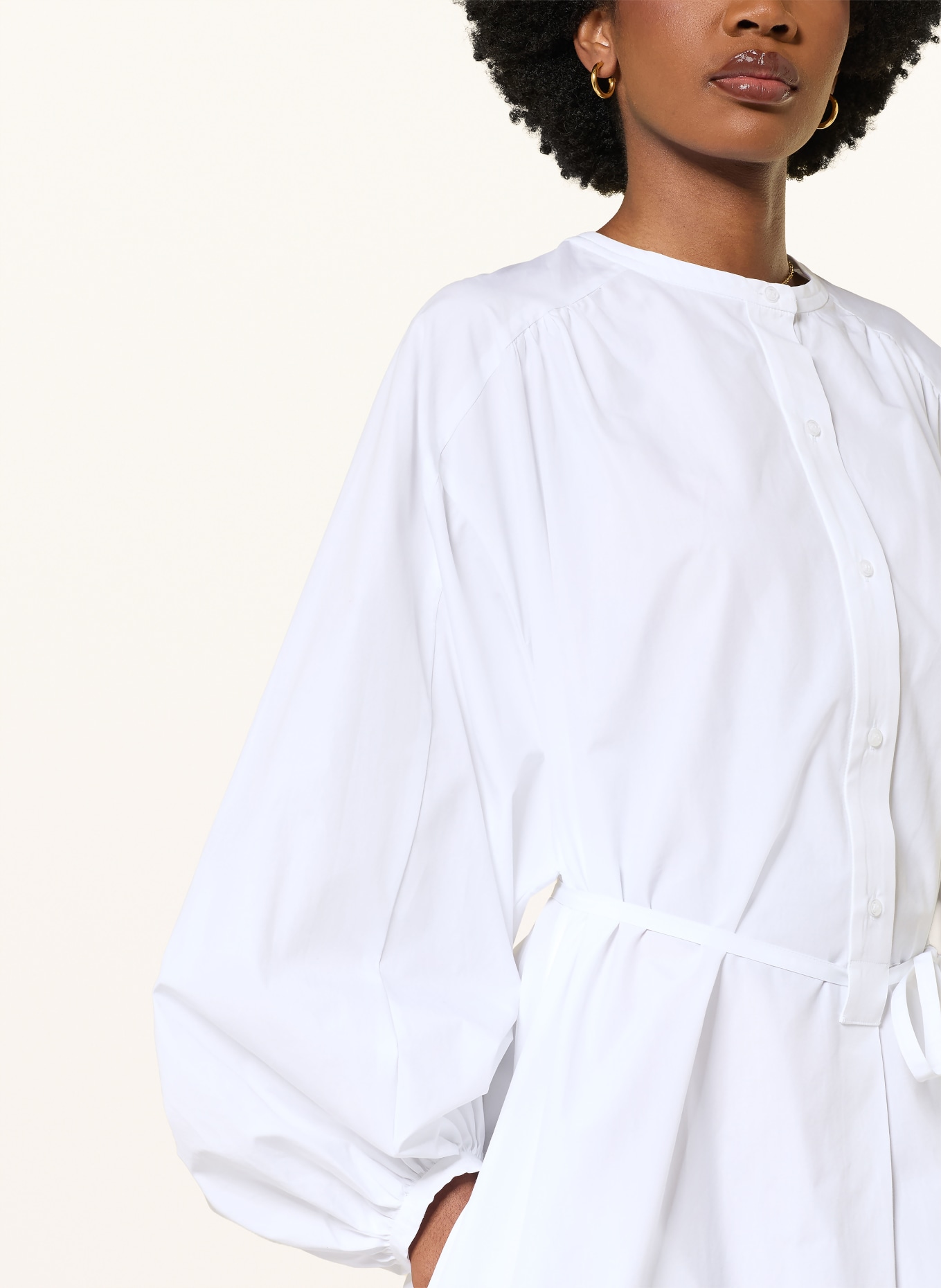 LOULOU DE SAISON VITTI shirt dress: WHITE