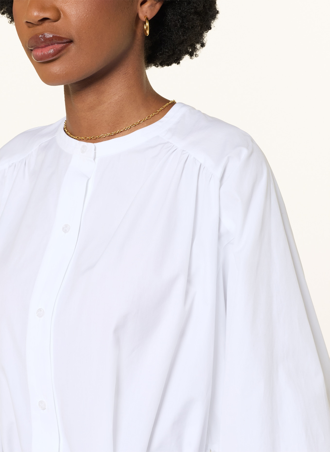 LOULOU DE SAISON VITTI shirt dress: WHITE
