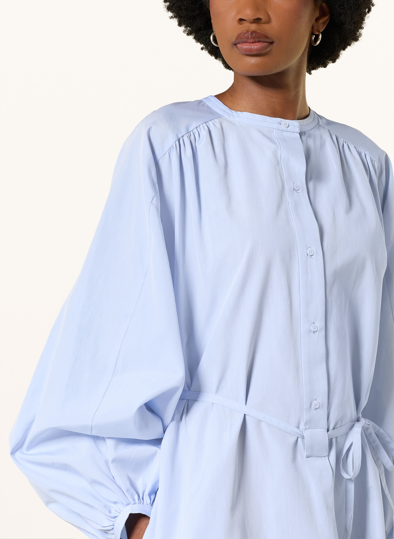 LOULOU DE SAISON Hemdblusenkleid VITTI: HELLBLAU