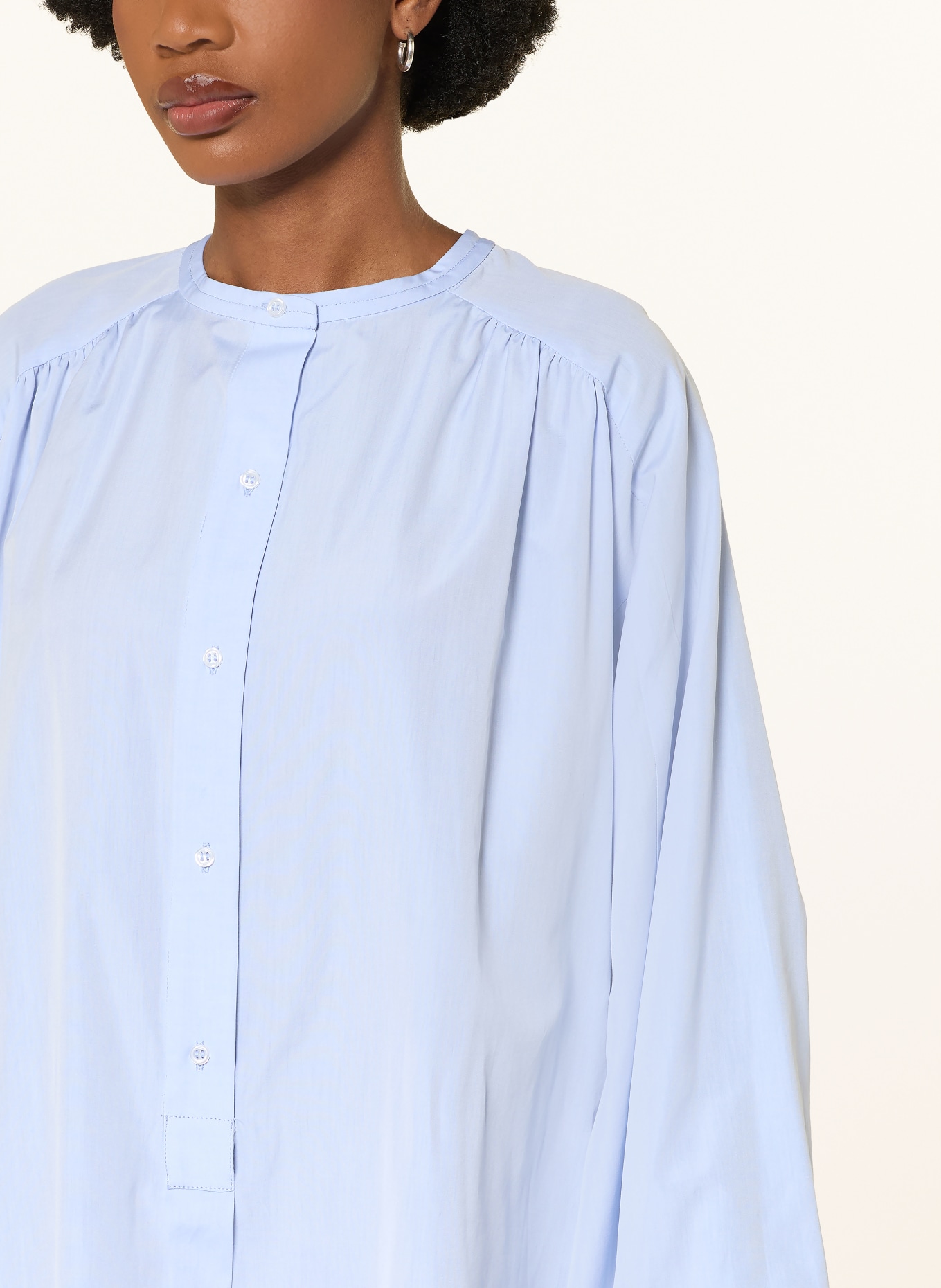 LOULOU DE SAISON Hemdblusenkleid VITTI: HELLBLAU