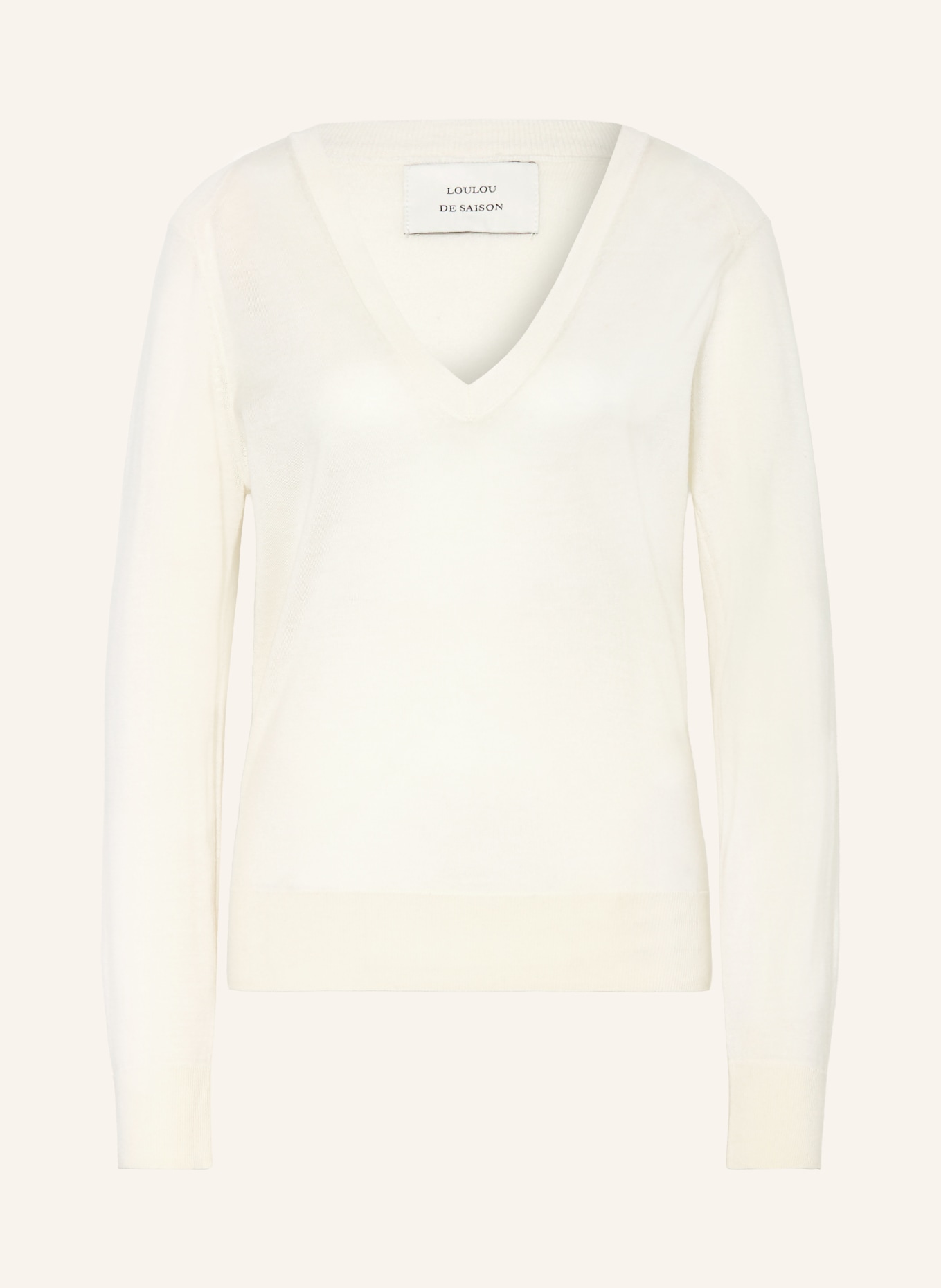 LOULOU DE SAISON Cashmere-Pullover JULIO: CREME