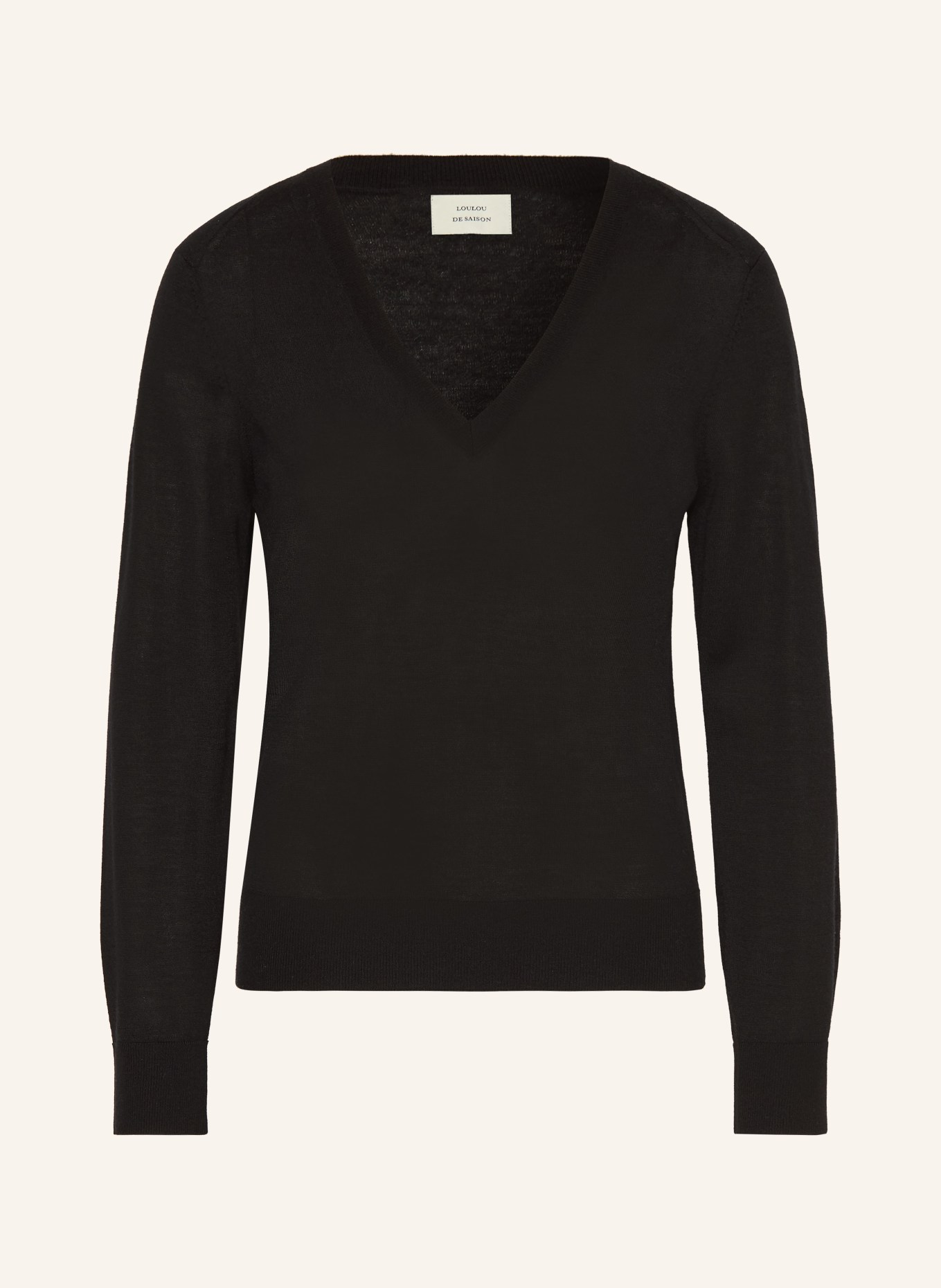 LOULOU DE SAISON Cashmere-Pullover JULIO: SCHWARZ