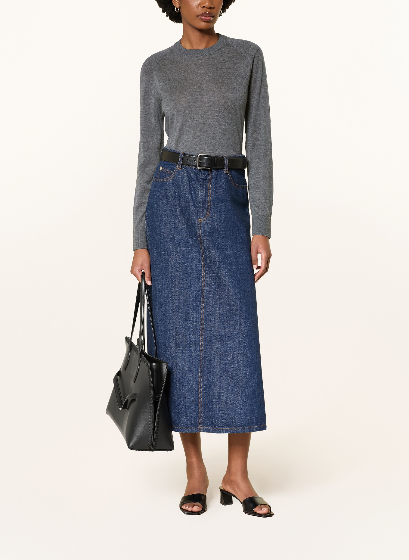 LOULOU DE SAISON Cashmere sweater DITTO: DARK GRAY