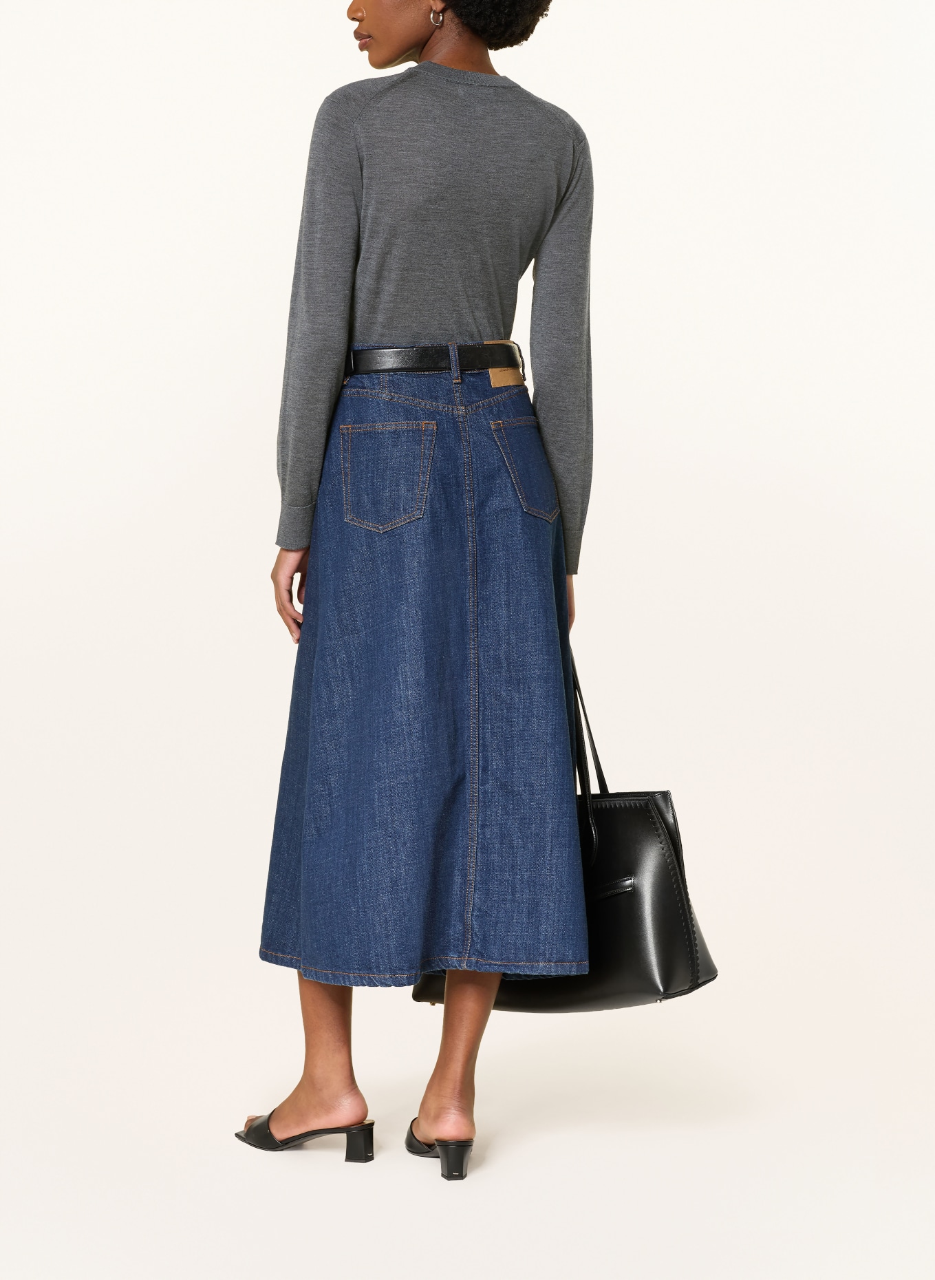 LOULOU DE SAISON Cashmere sweater DITTO: DARK GRAY