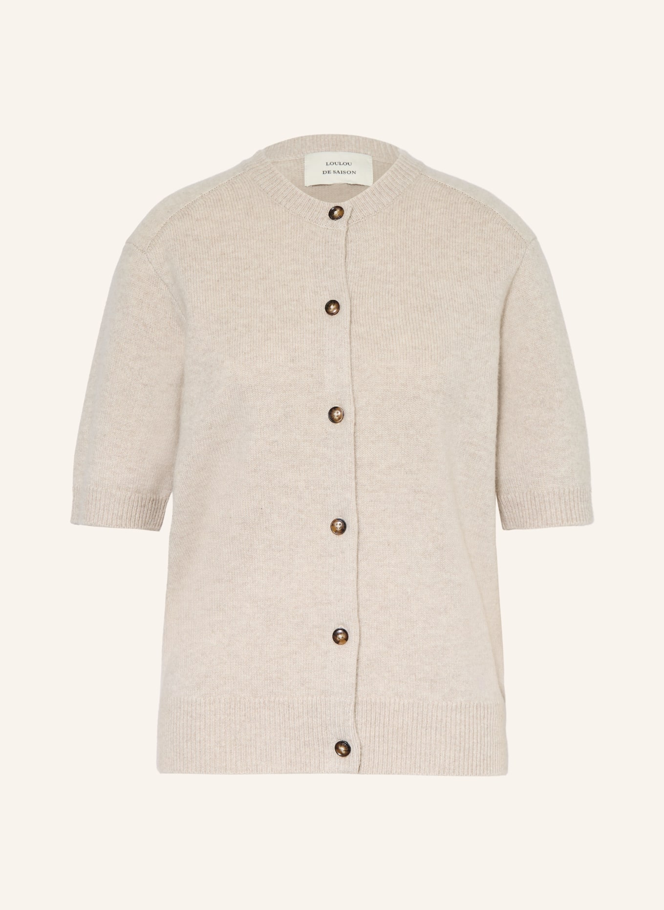 LOULOU DE SAISON Strickjacke JODI aus Cashmere: BEIGE