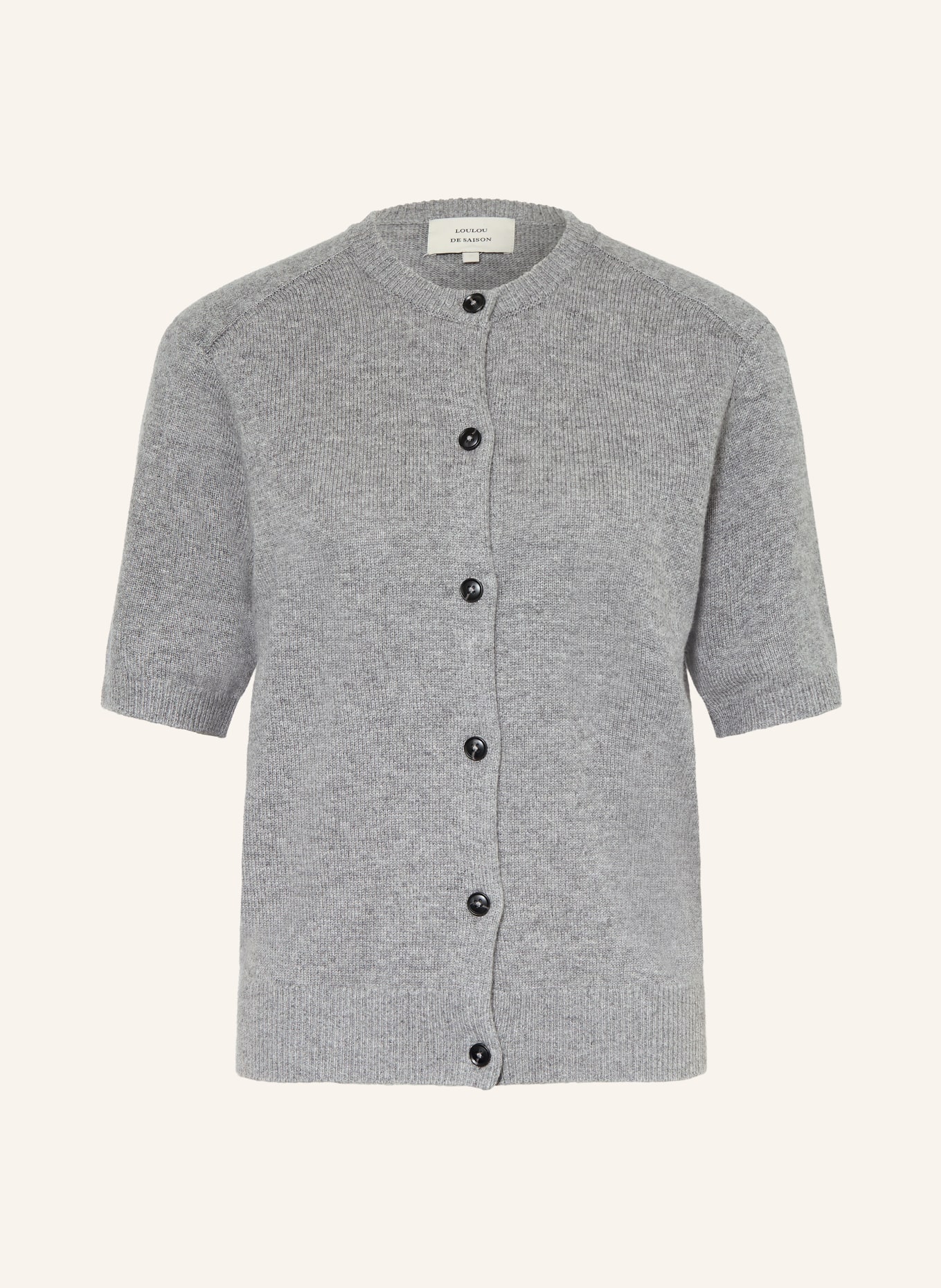 LOULOU DE SAISON Strickjacke JODI aus Cashmere: GRAU