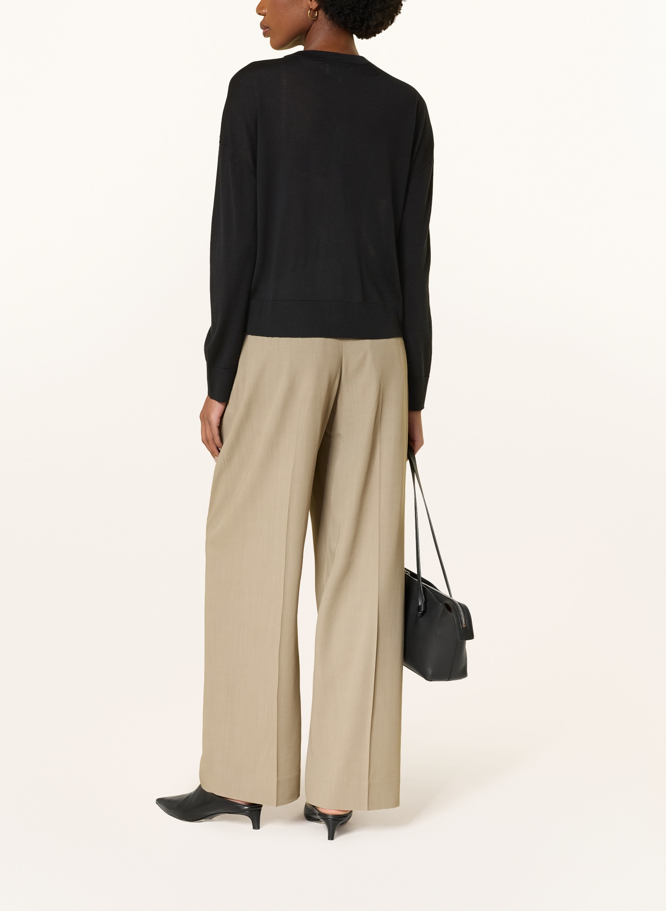 LOULOU DE SAISON Strickjacke KITA aus Cashmere: SCHWARZ