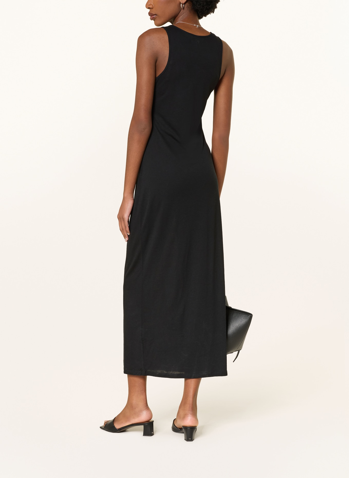 LOULOU DE SAISON Jersey jurk MYRON: ZWART