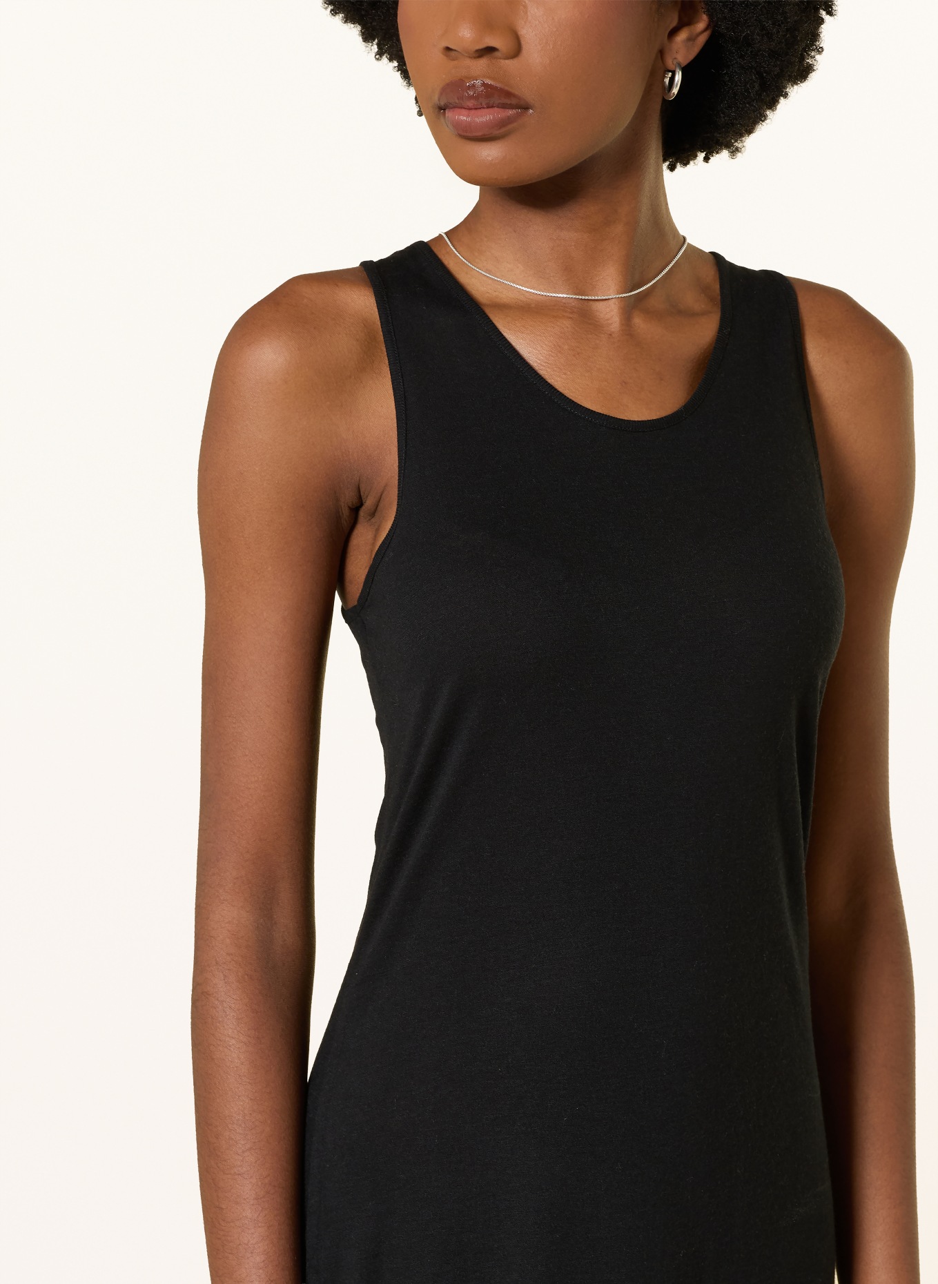 LOULOU DE SAISON Jersey jurk MYRON: ZWART