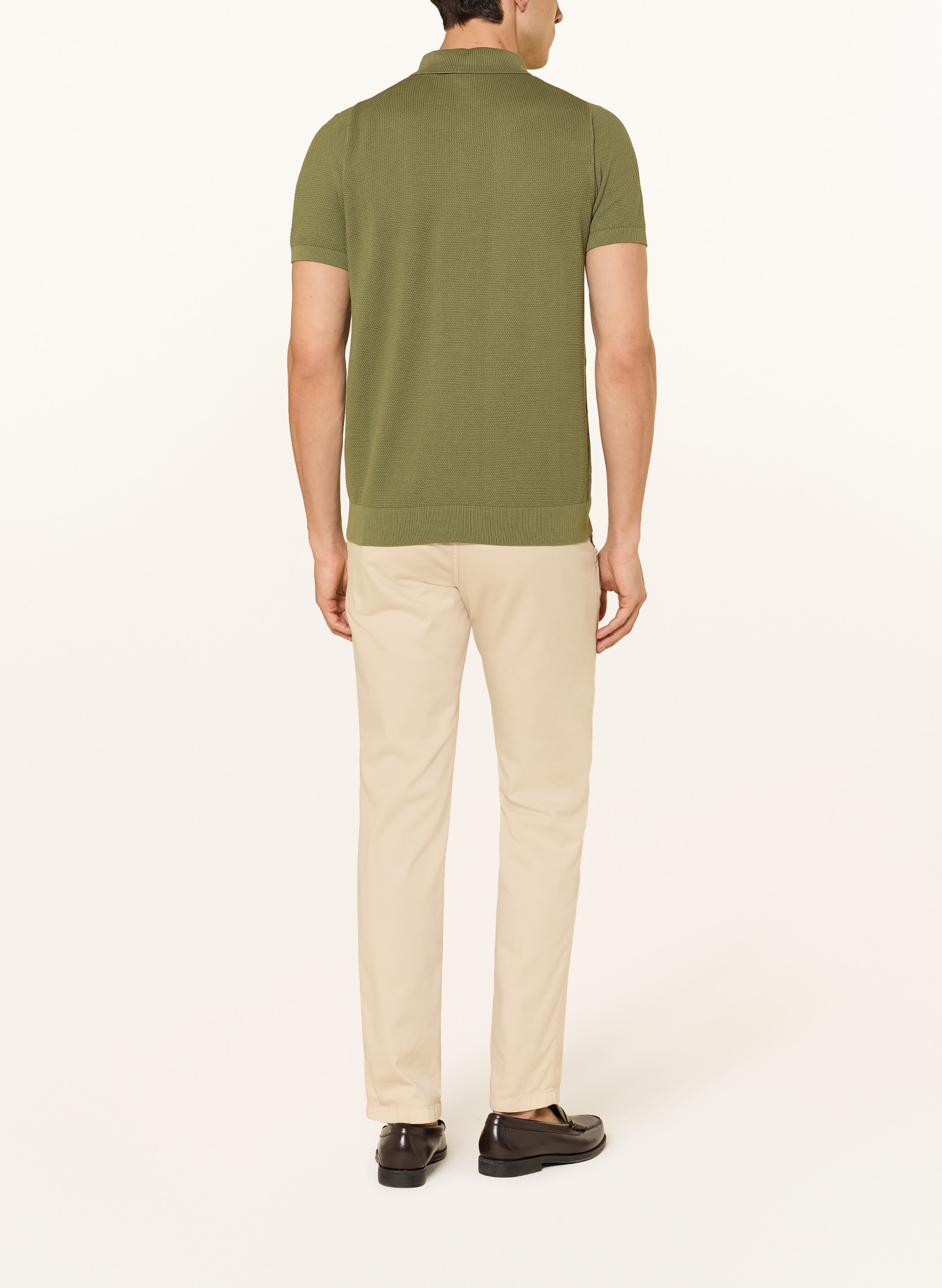 DRESSLER Strick-Poloshirt: OLIV