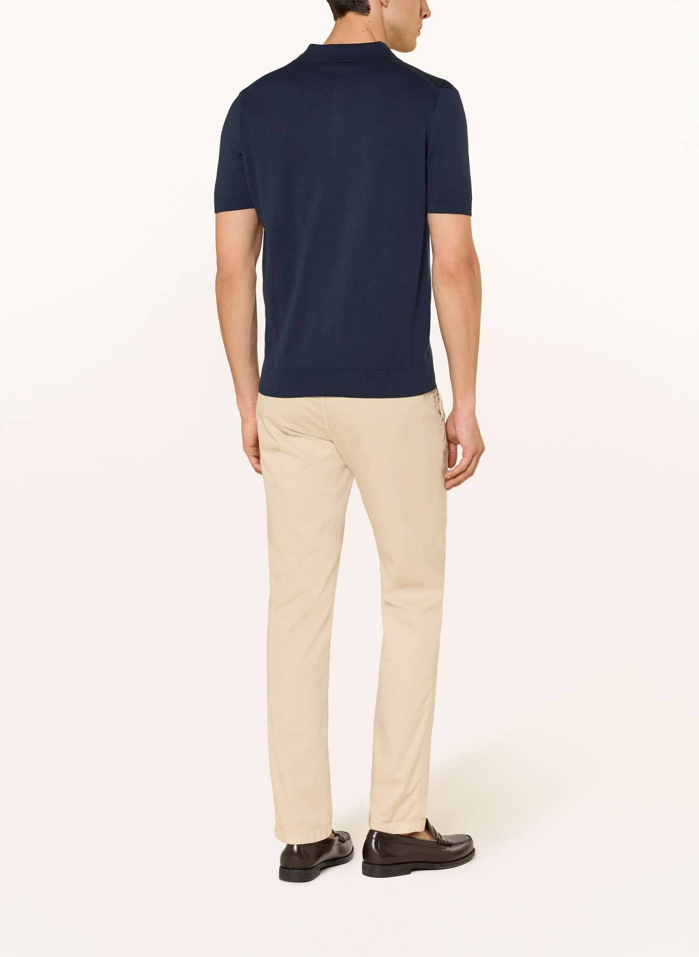 DRESSLER Strick-Poloshirt: DUNKELBLAU