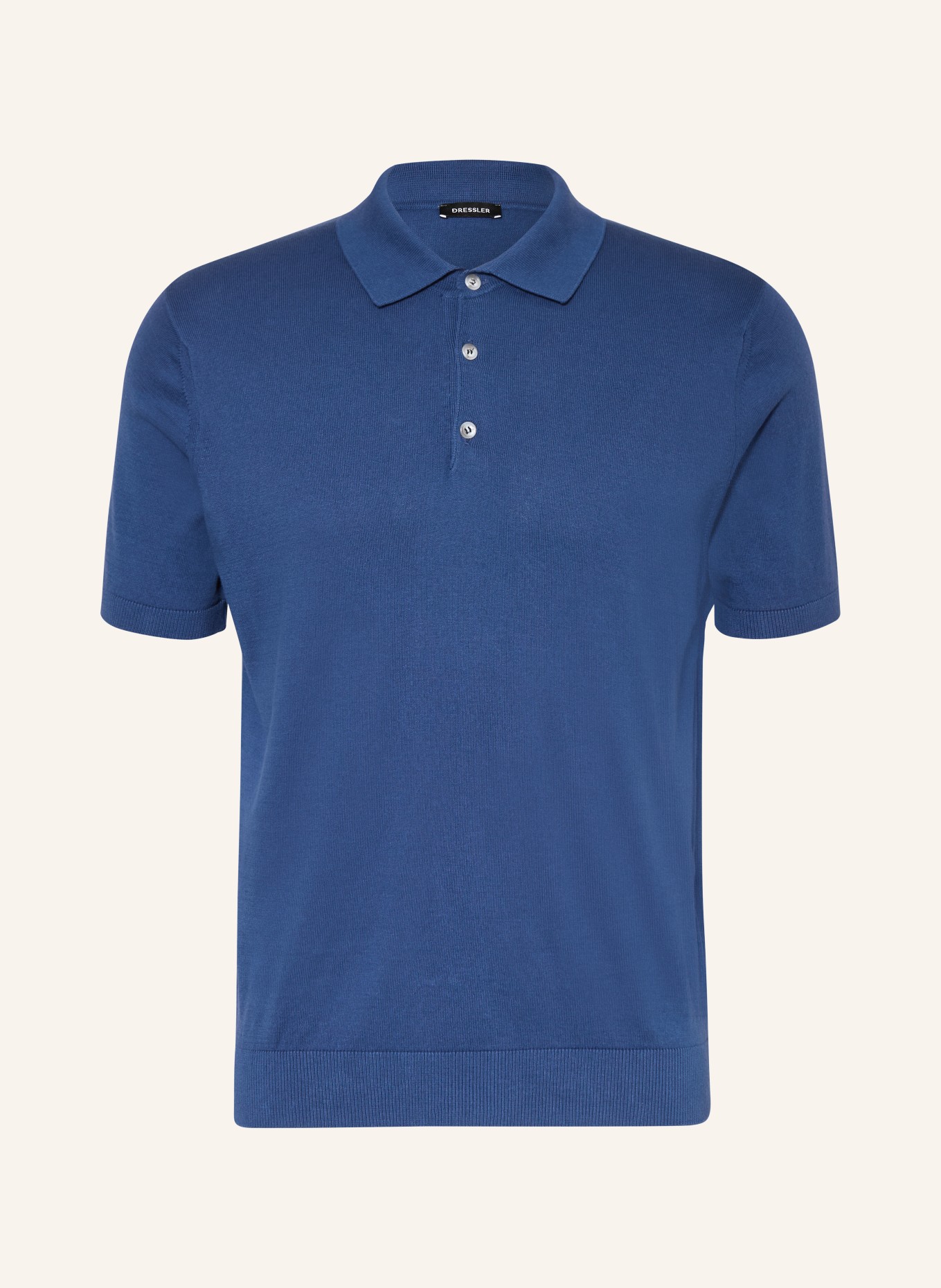 DRESSLER Strick-Poloshirt: BLAU