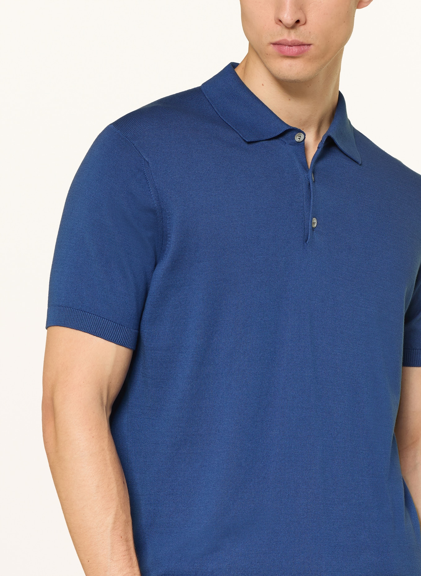 DRESSLER Strick-Poloshirt: BLAU
