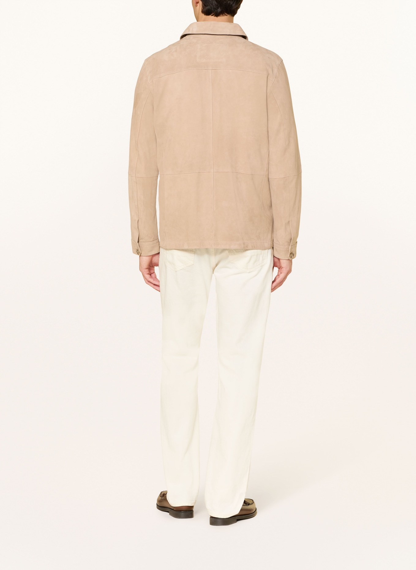 DRESSLER leren jas: BEIGE