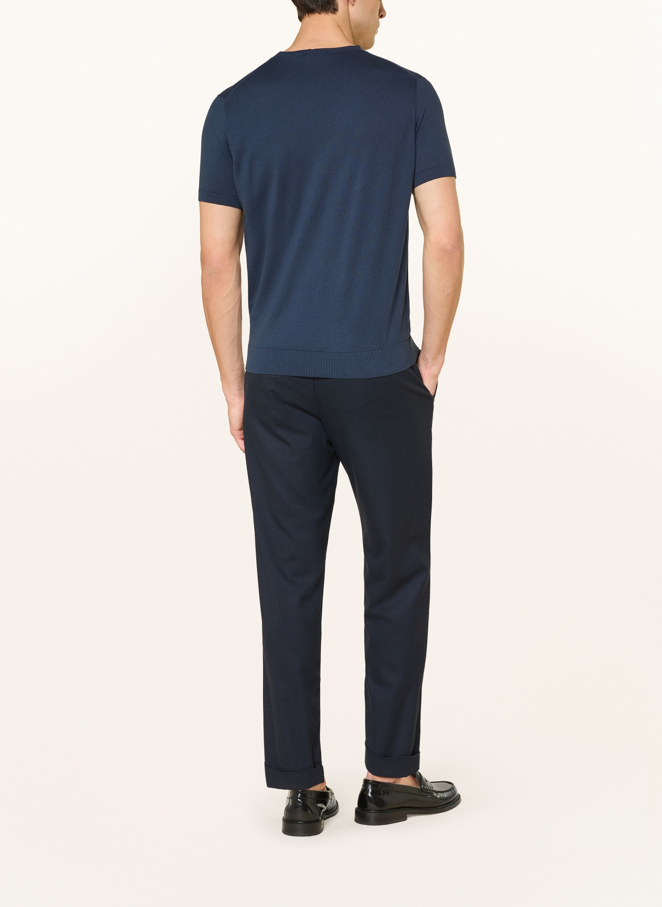 DRESSLER pletené tričko: TMAVĚ MODRÁ