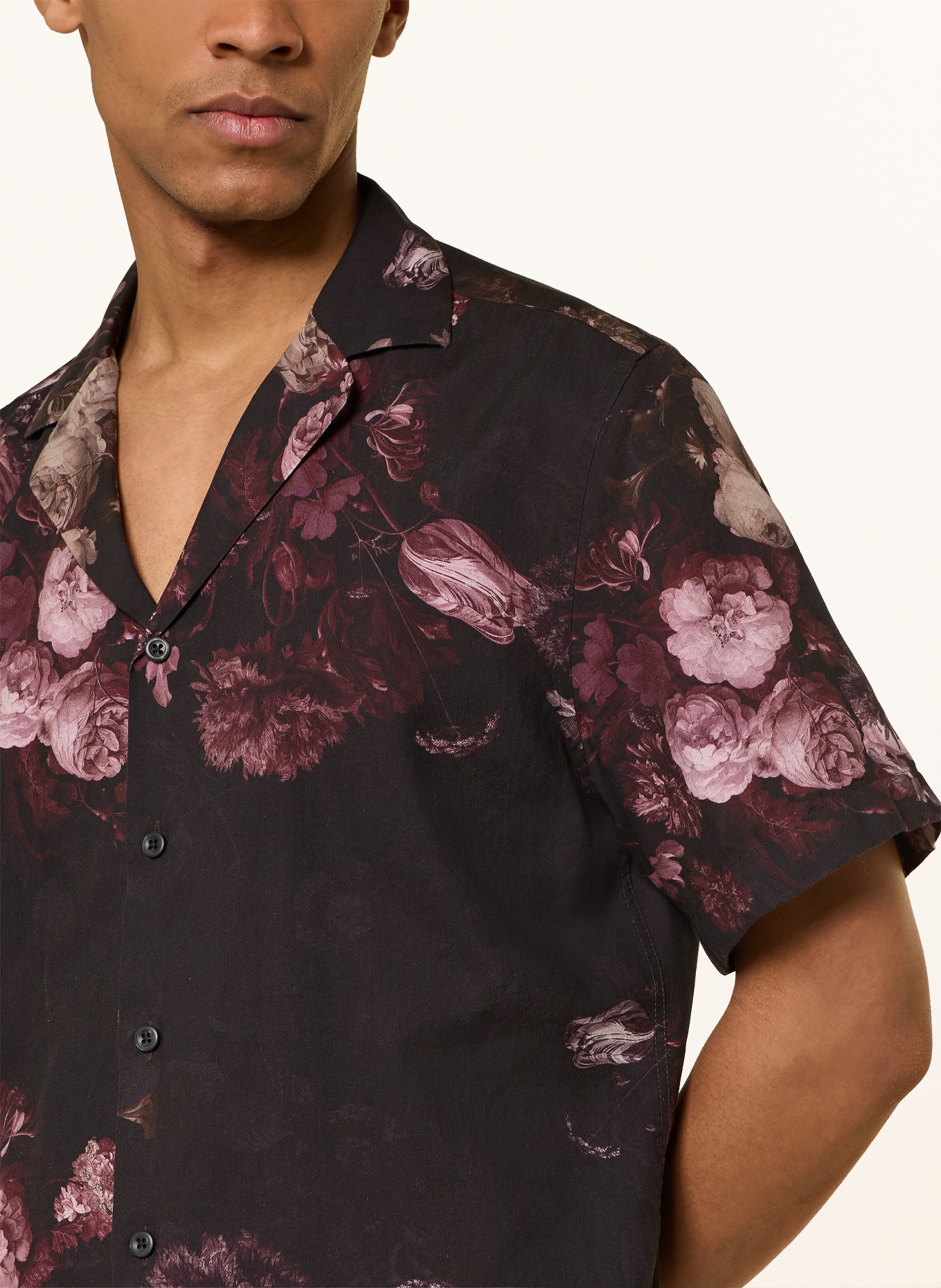 STRELLSON Resorthemd CLINT Comfort Fit: DUNKELROT / DUNKELBRAUN