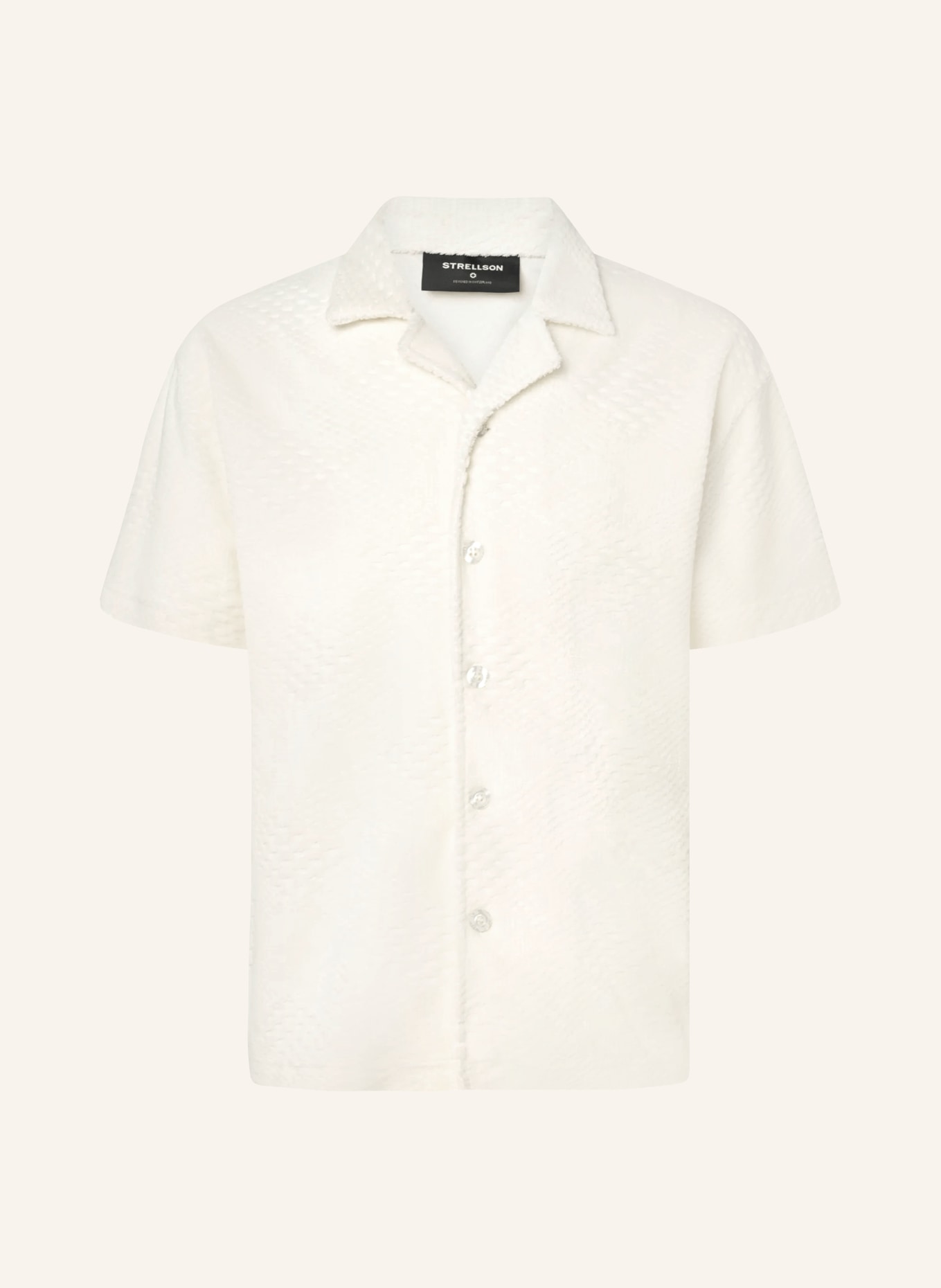 STRELLSON Resorthemd JOSEPH Regular Fit aus Frottee: WEISS