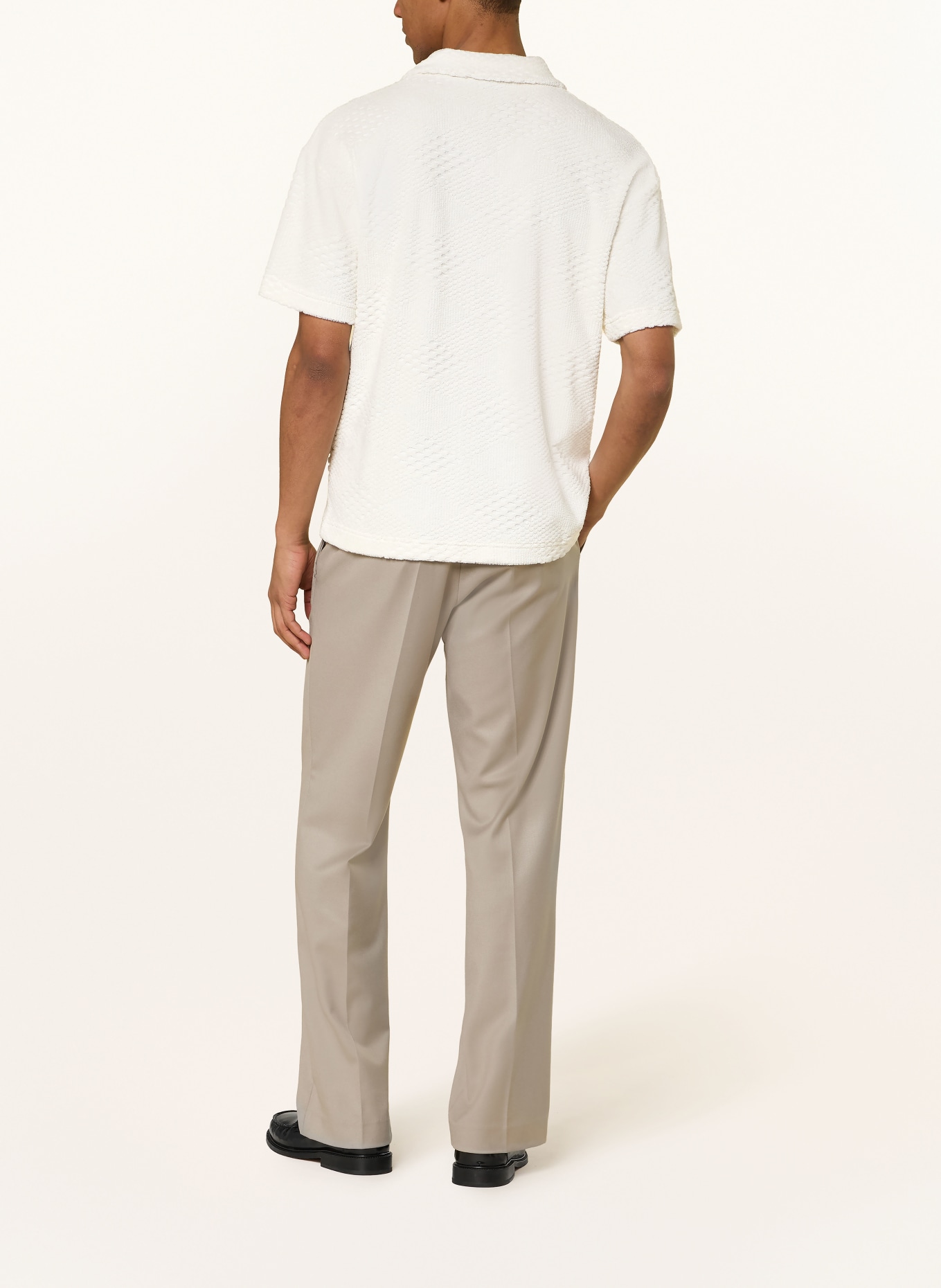 STRELLSON Resorthemd JOSEPH Regular Fit aus Frottee: WEISS