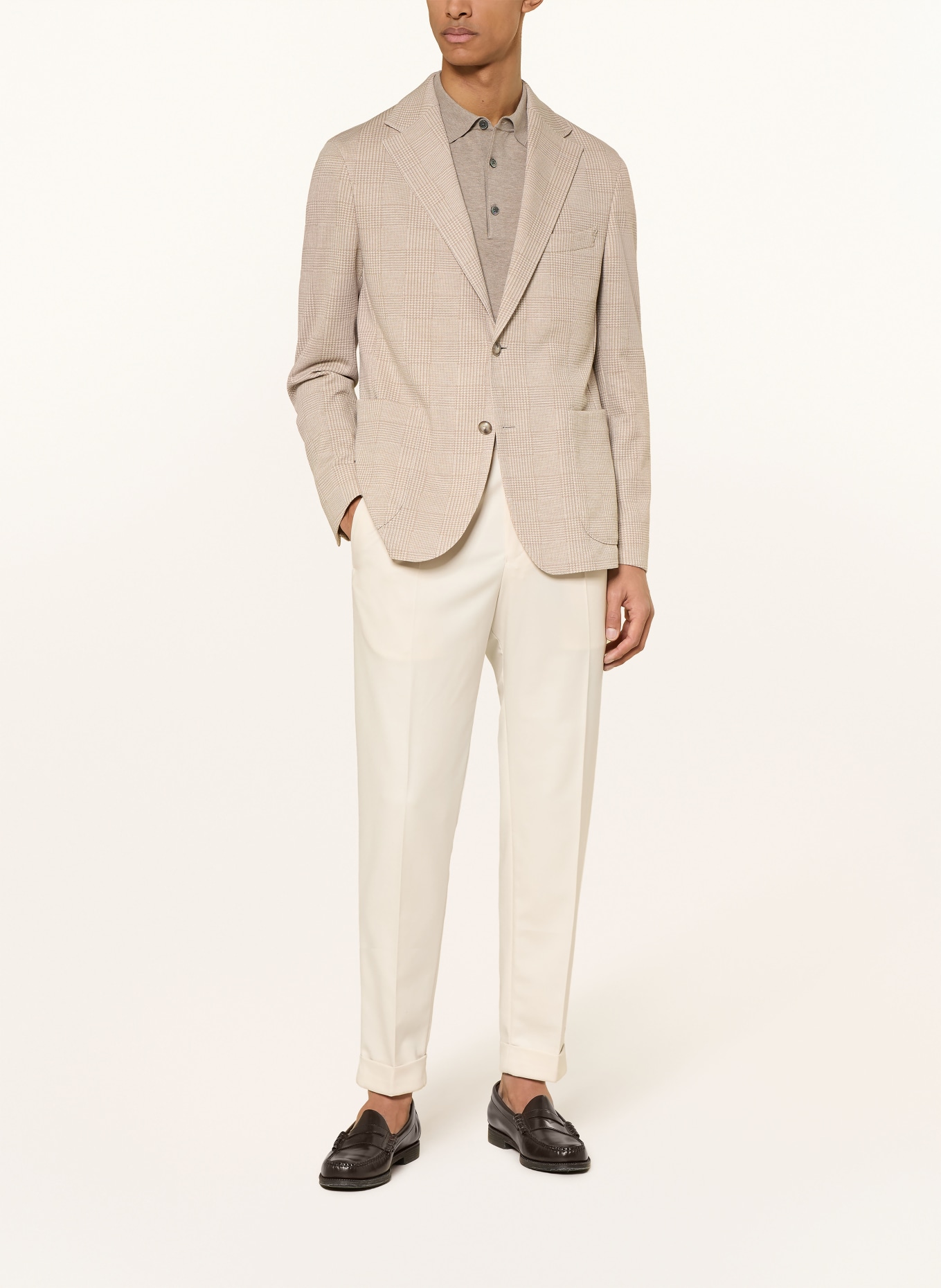 DRESSLER Jerseysakko Extra Slim Fit: HELLBRAUN