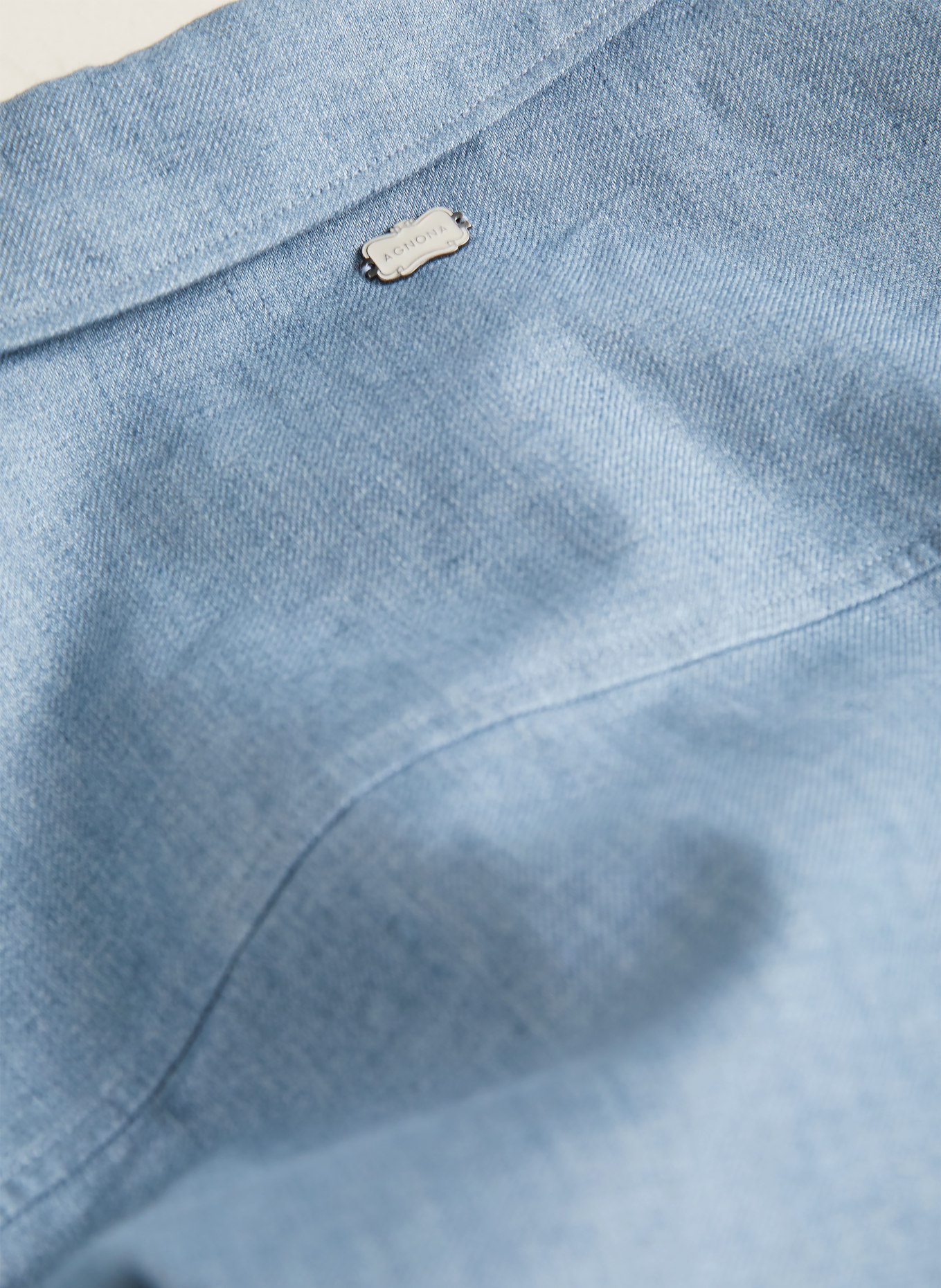 AGNONA Linen overjacket in denim look: LIGHT BLUE