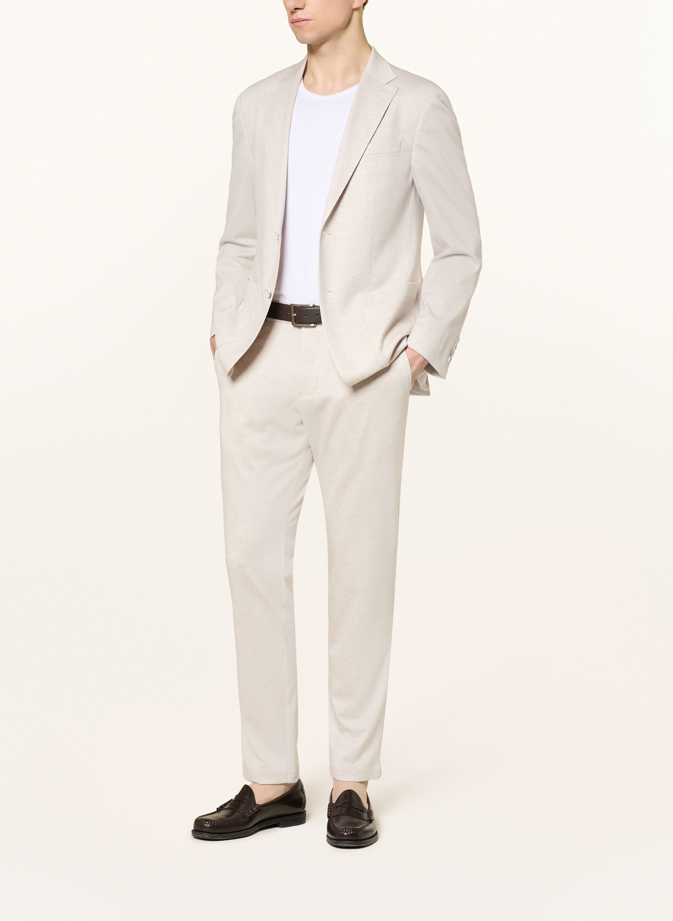 STRELLSON TIUS slim fit suit pants made of jersey: 279 Light Beige 279