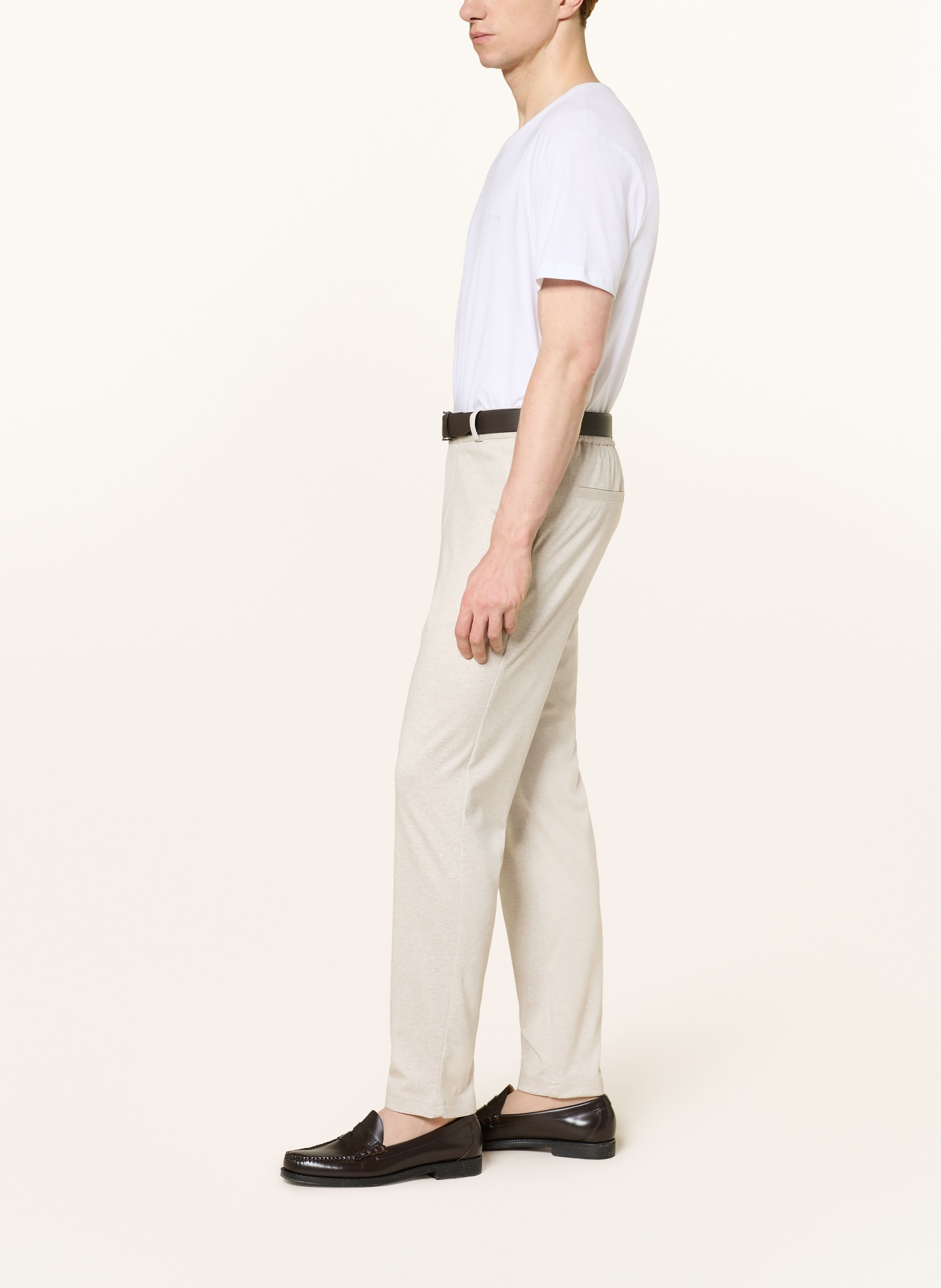 STRELLSON TIUS slim fit suit pants made of jersey: 279 Light Beige 279