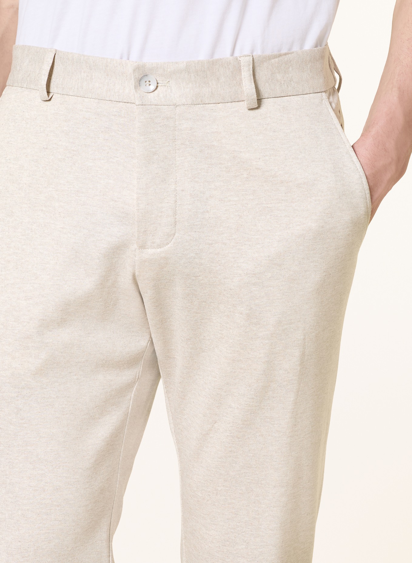 STRELLSON TIUS slim fit suit pants made of jersey: 279 Light Beige 279