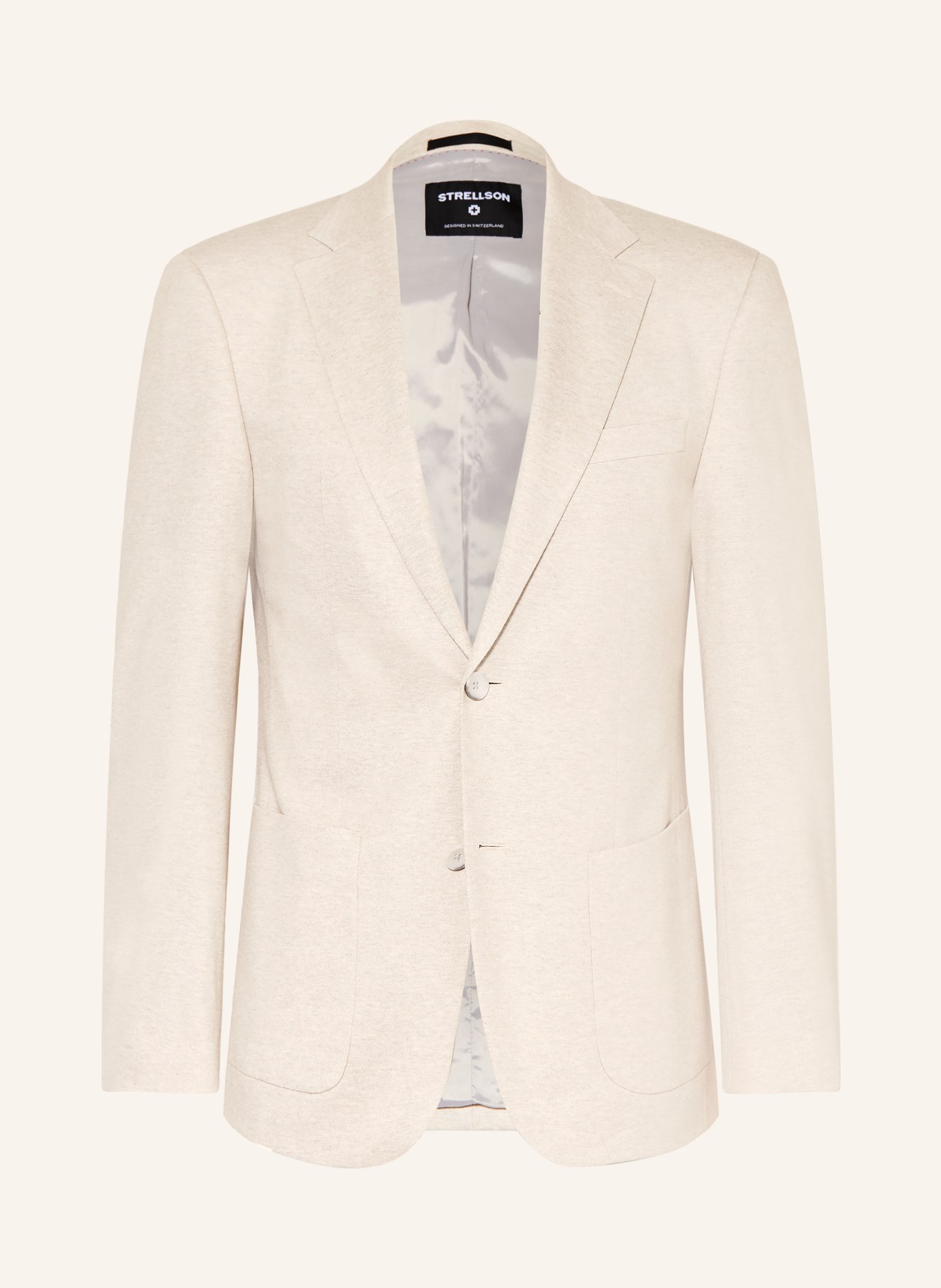 STRELLSON ARNDT slim fit suit jacket made from jersey: 279 Light Beige 279