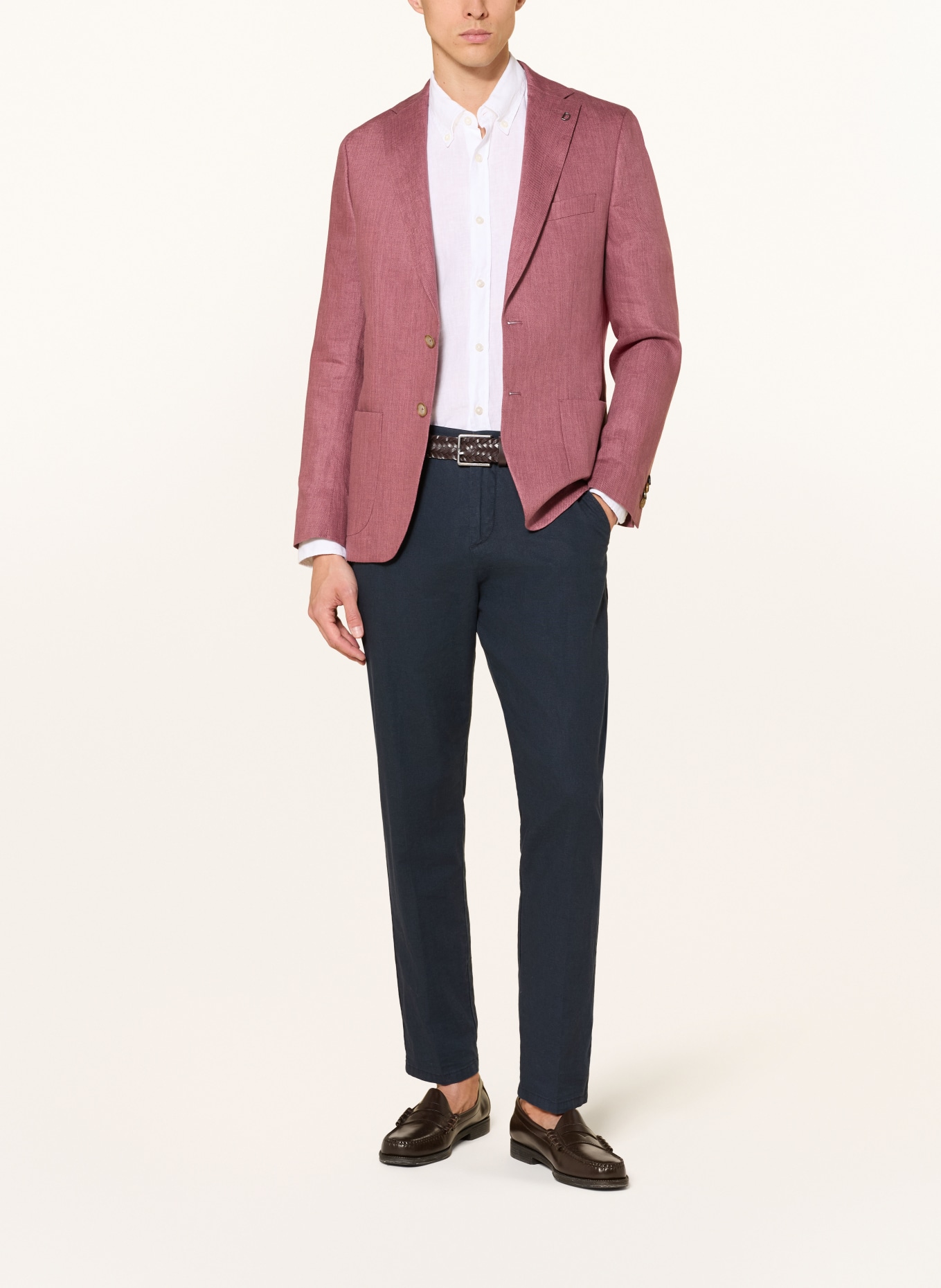 DIGEL Leinensakko EDWARD Modern Fit: ROT