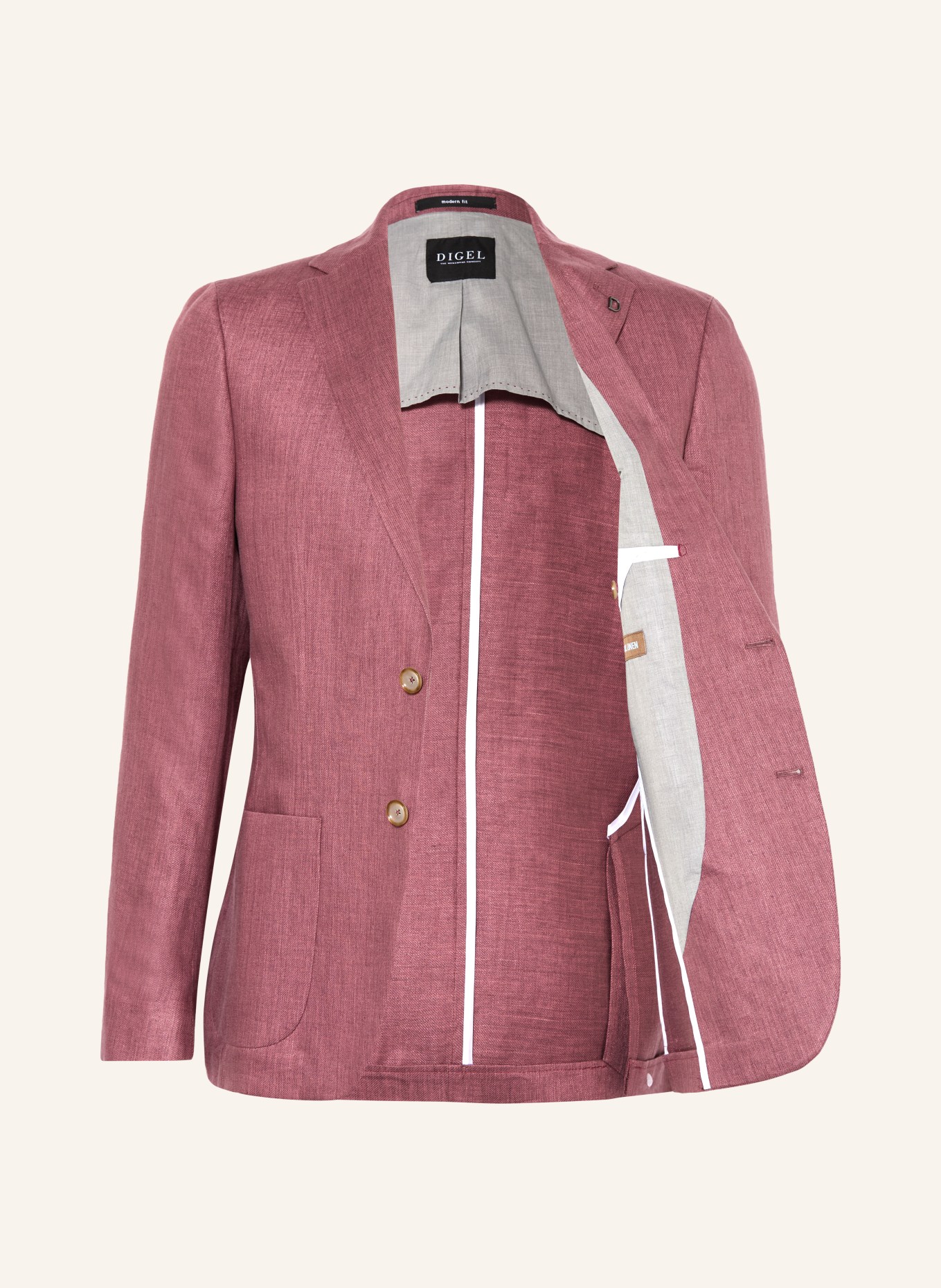 DIGEL Leinensakko EDWARD Modern Fit: ROT