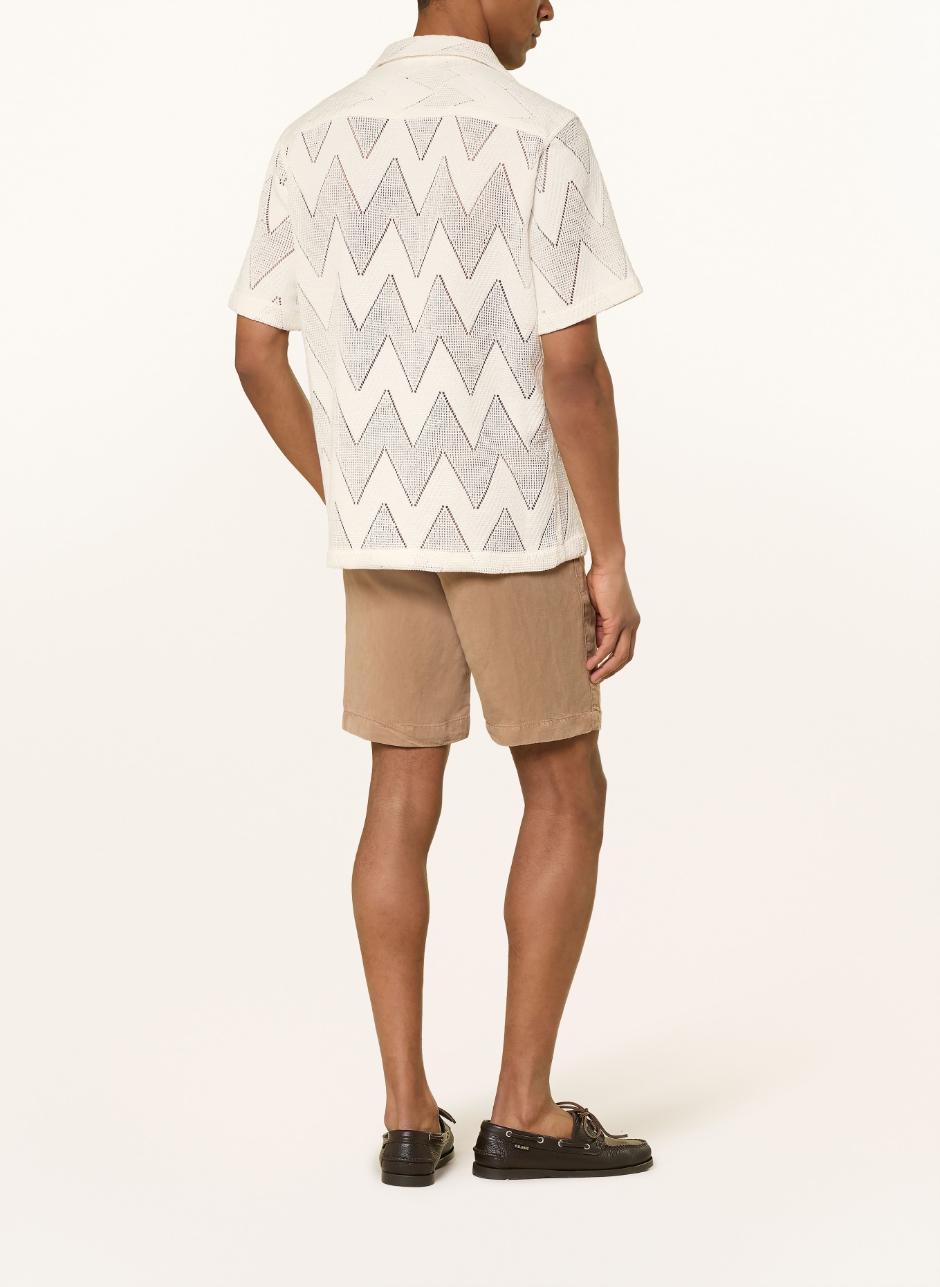 STRELLSON Strick-Resorthemd CLINT Regular Fit: CREME