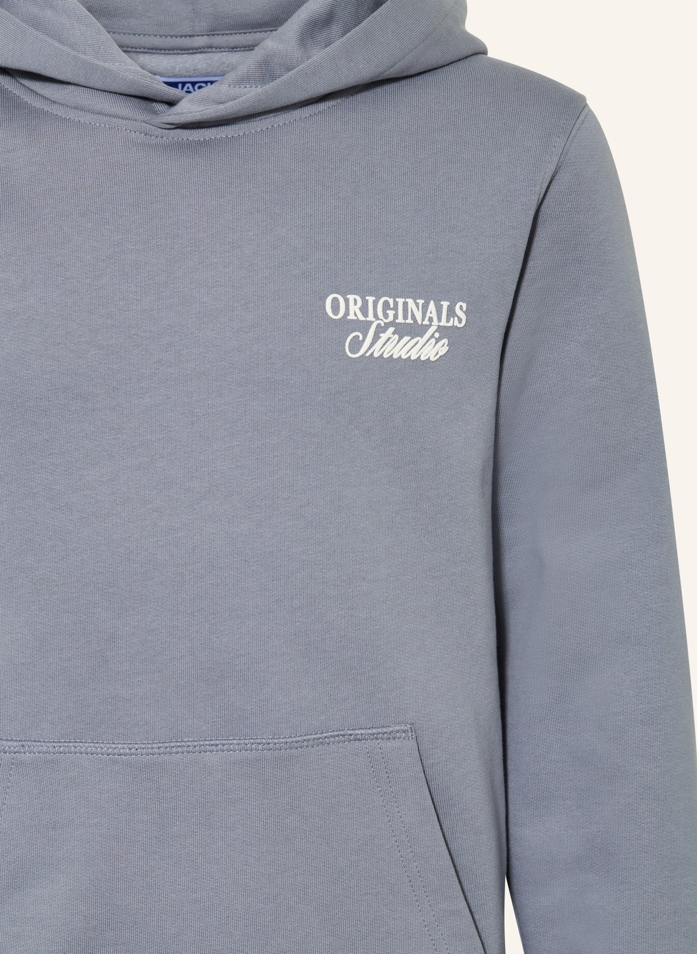 JACK&JONES Hoodie JORNORREBRO: HELLGRAU