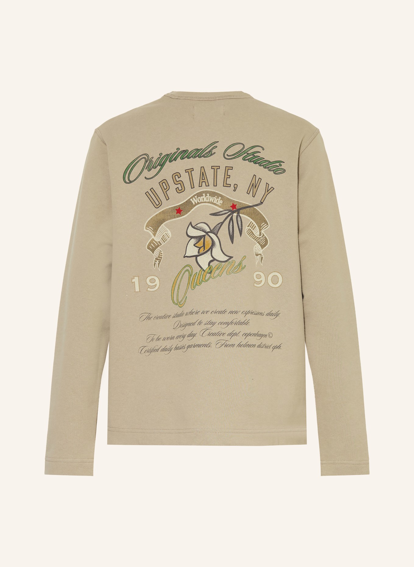 JACK&JONES Sweatshirt: BEIGE / GRÜN / SCHWARZ