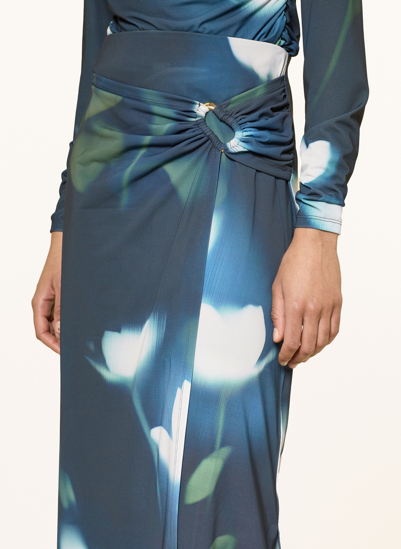 TED BAKER Skirt RHEA: TEAL / LIGHT GREEN / WHITE