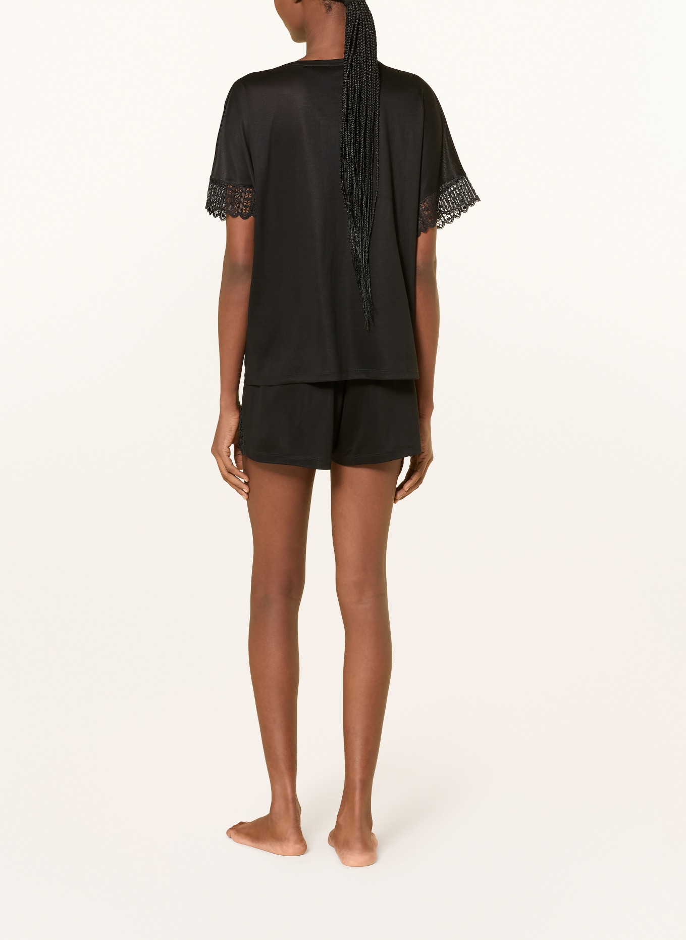 BOSS Top do spania GUIPURE: CZARNY