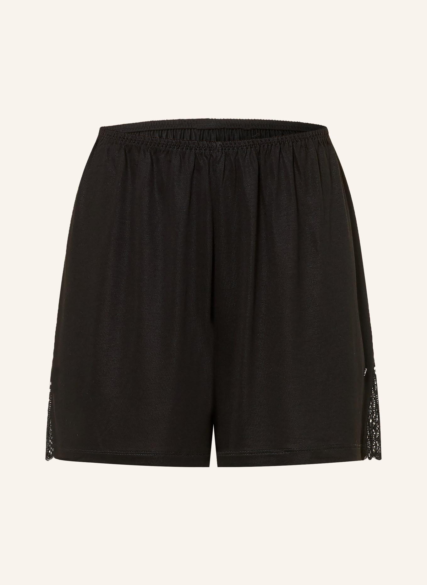 BOSS Szorty do spania GUIPURE: CZARNY