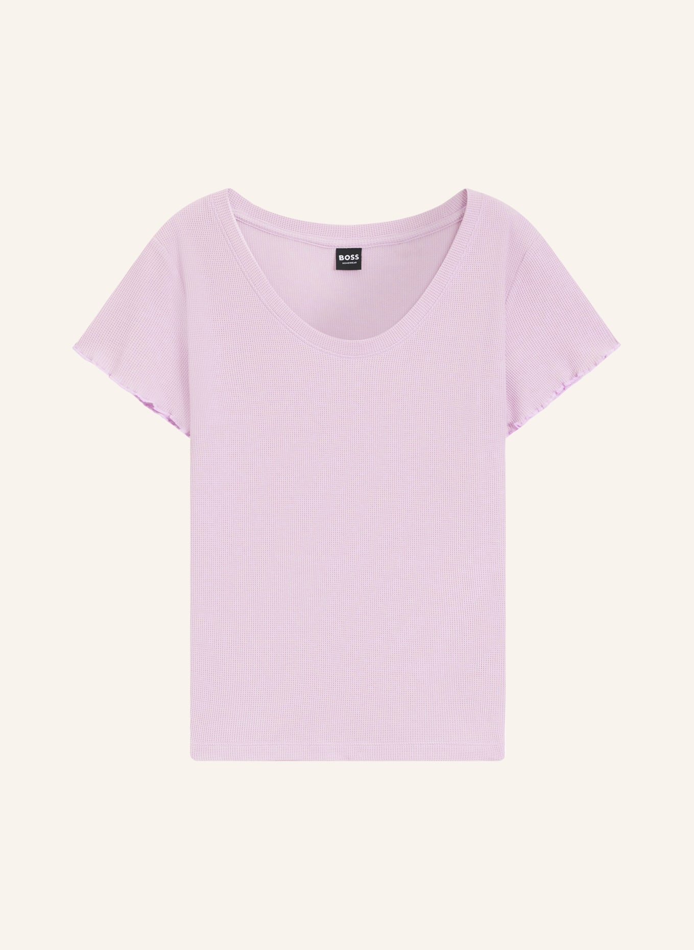 BOSS Schlafshirt COSY WAFFLE: HELLLILA