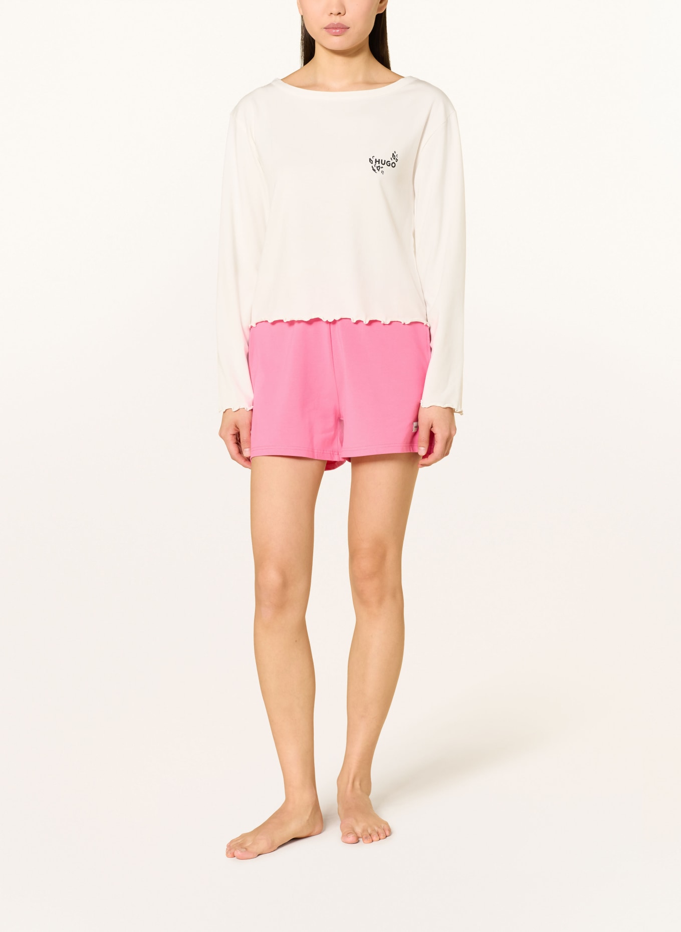 HUGO Lounge shorts SIGNATURE: PINK