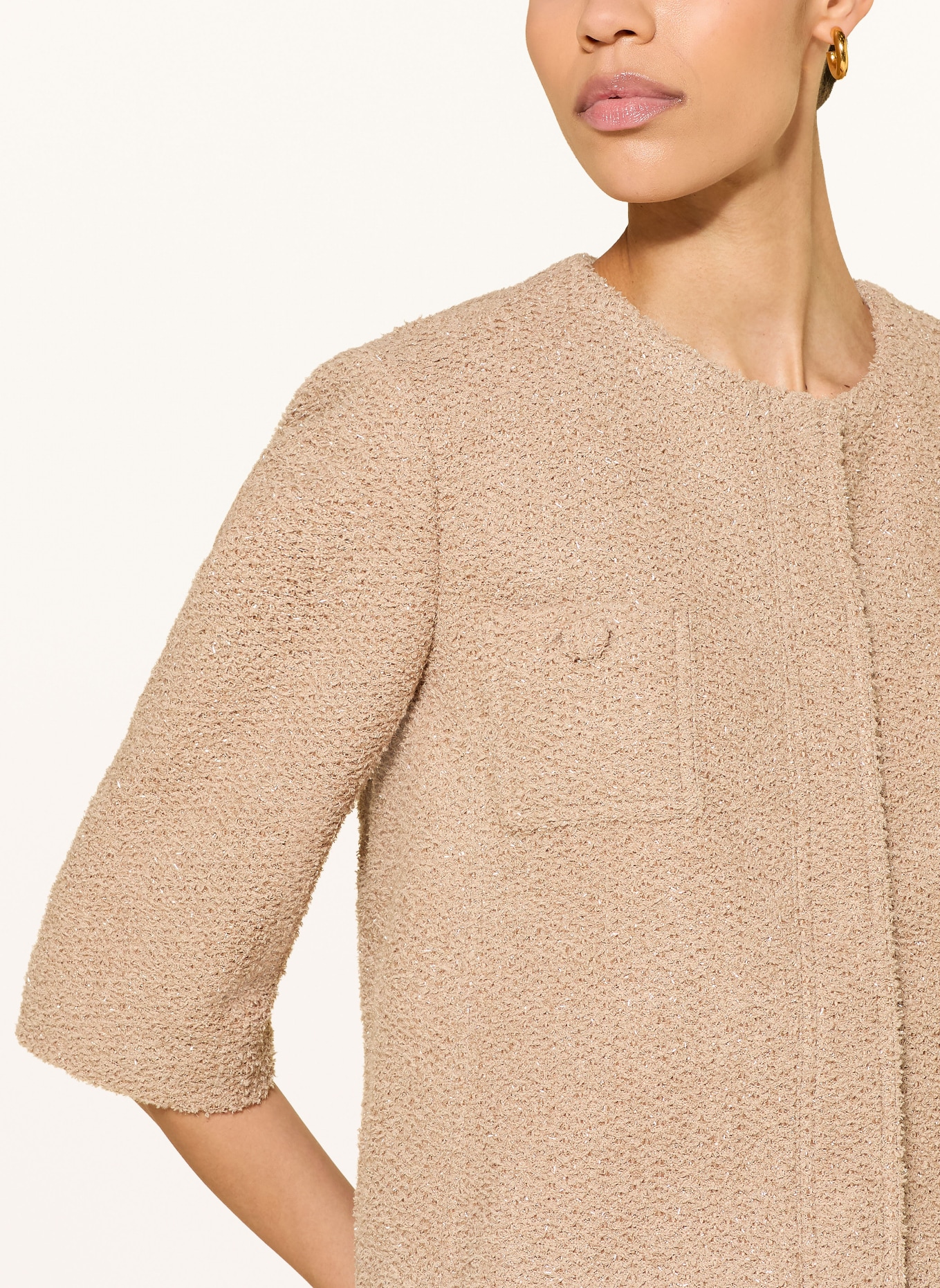 pamela henson Blazer bouclé PHILKA à manches 3/4: BEIGE