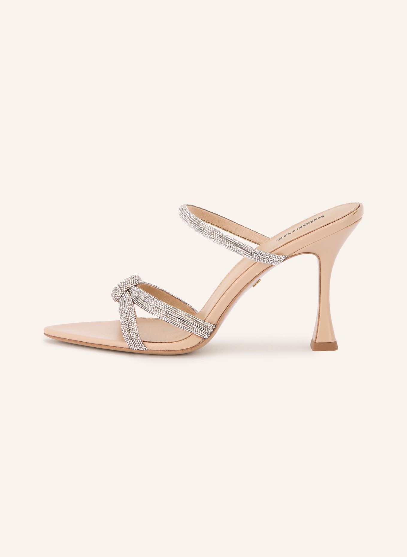Lola Cruz Mules ALICE mit Schmucksteinen: BEIGE