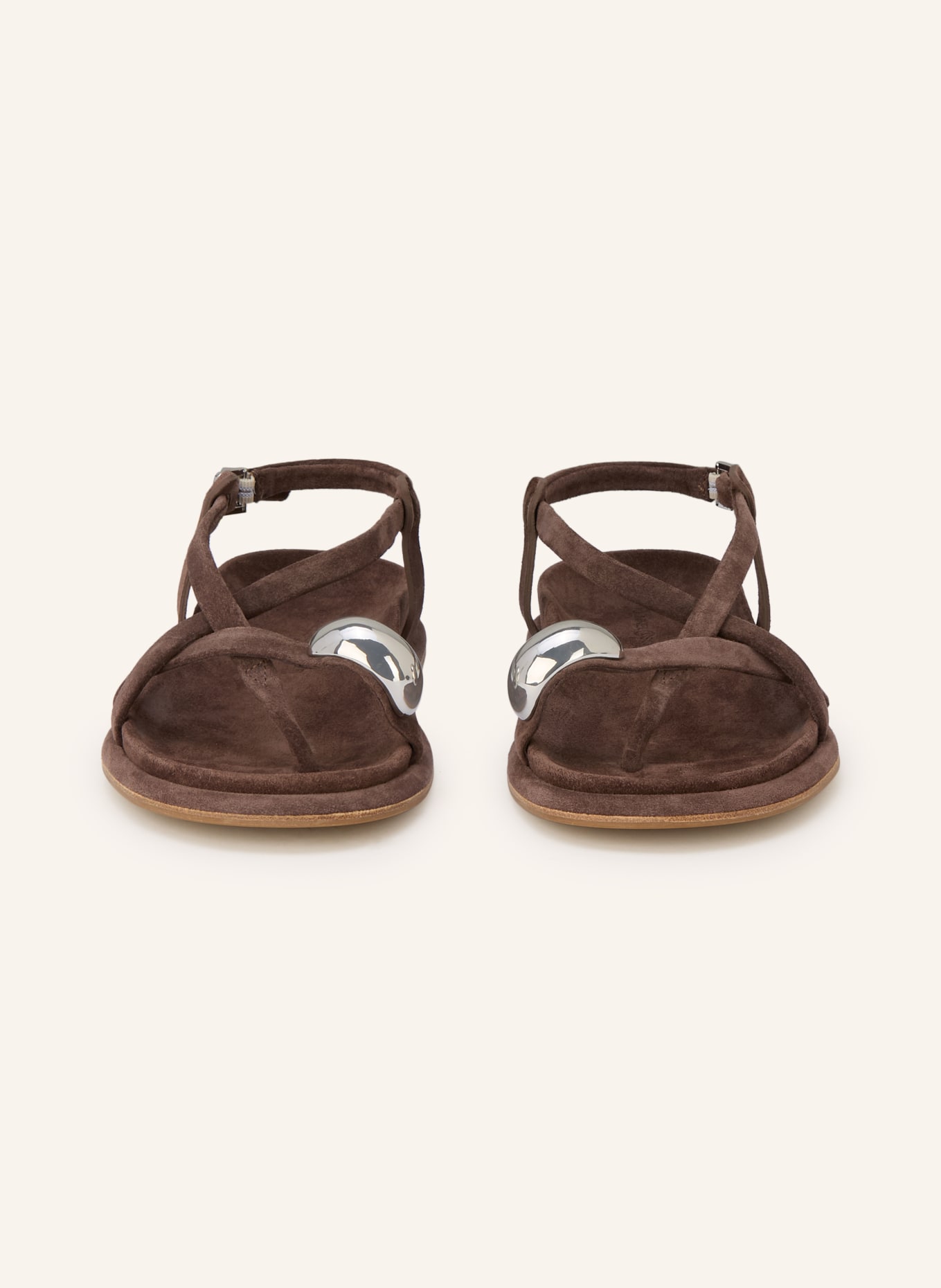 KENNEL & SCHMENGER AILY toe separator: DARK BROWN / SILVER