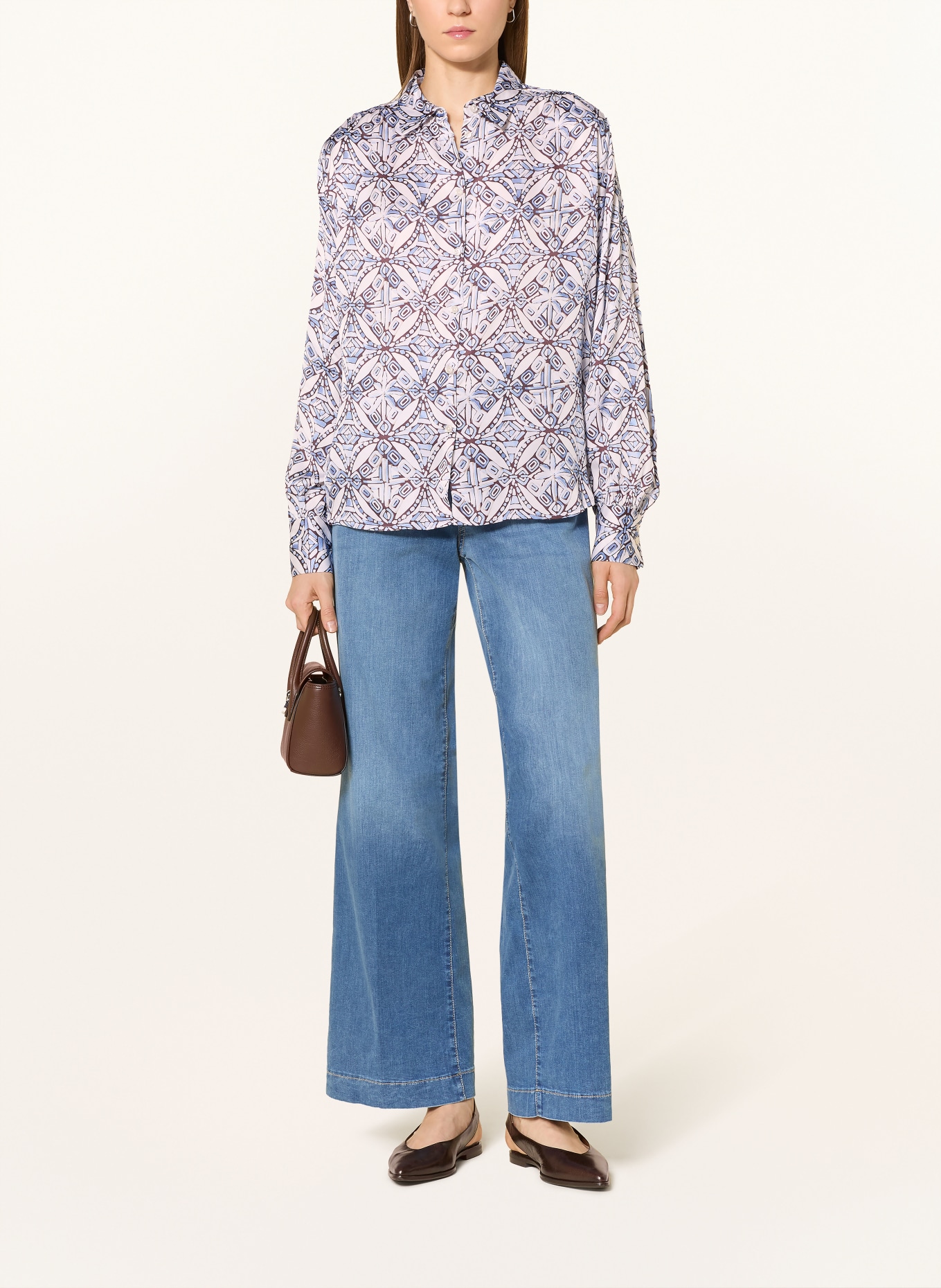 DESOTO Hemdbluse LENA: WEISS / BLAU